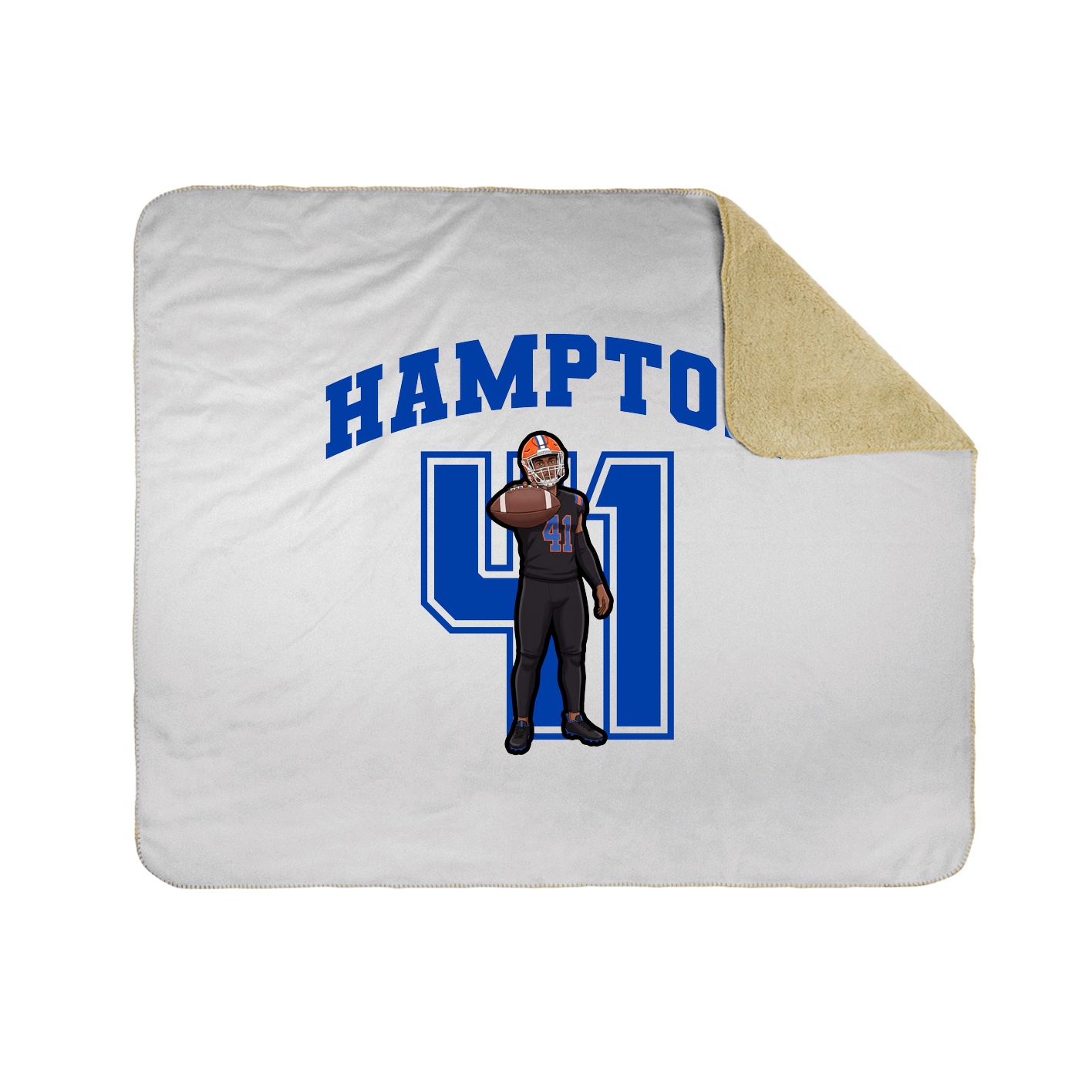 Throw Blanket — Number in White
