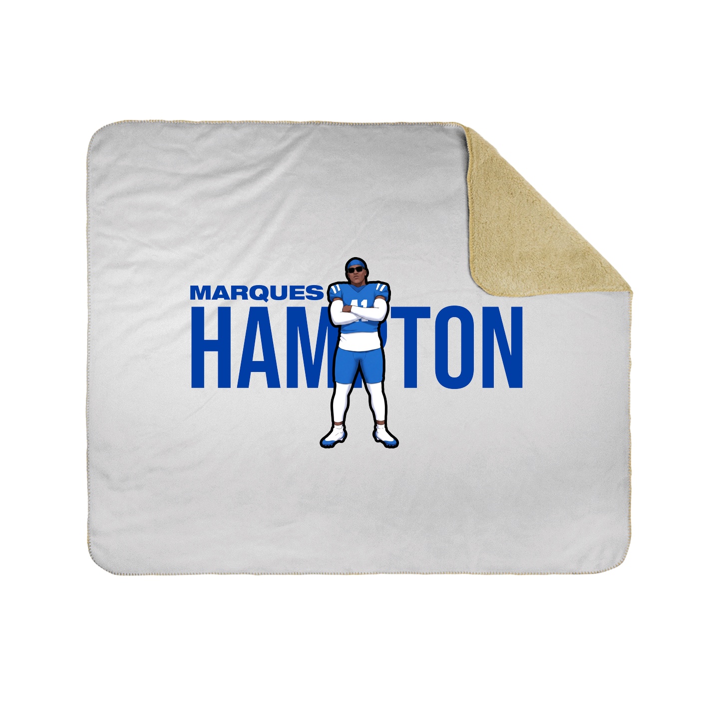 Throw Blanket — Player Name in White