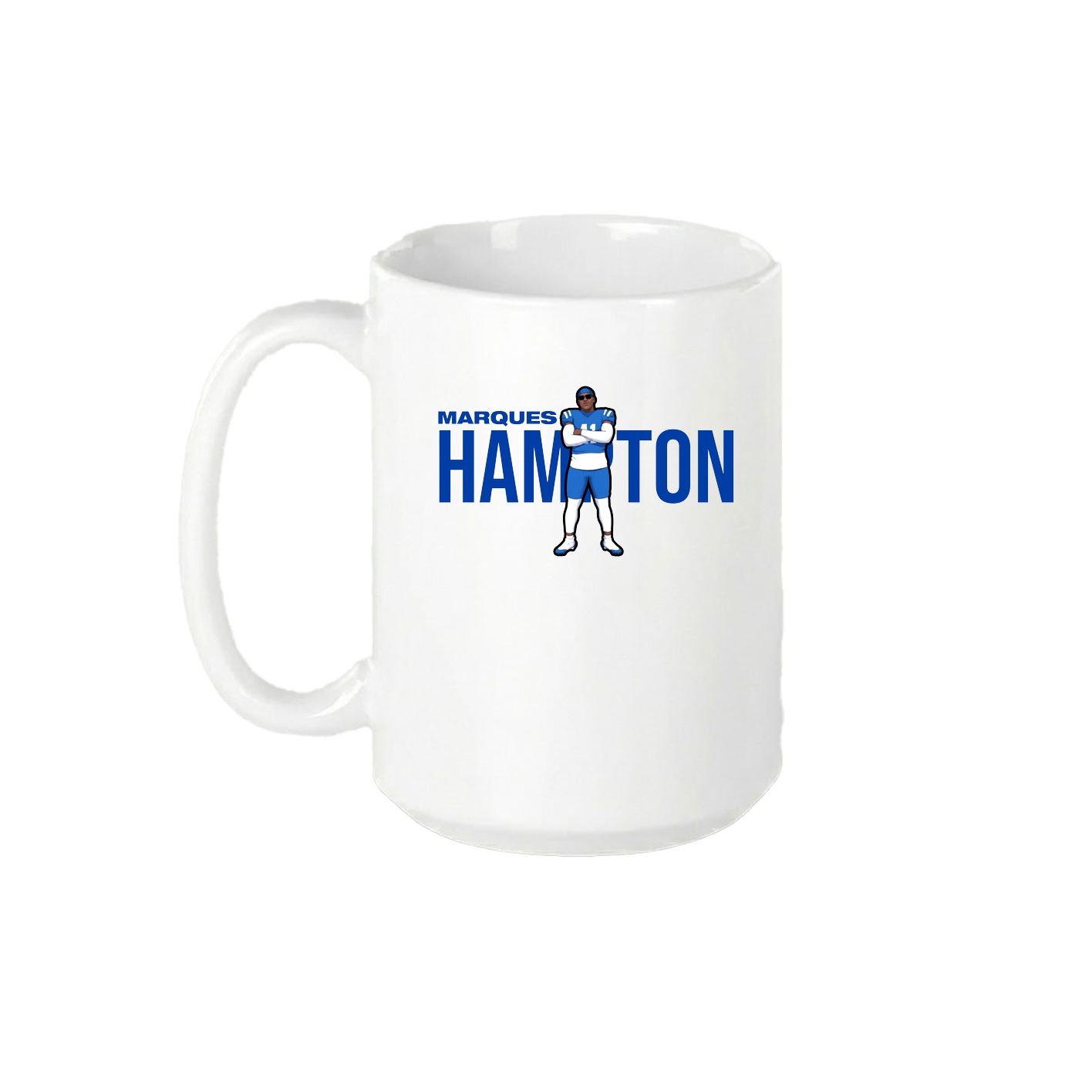 15oz Coffee Mug — Player Name in White