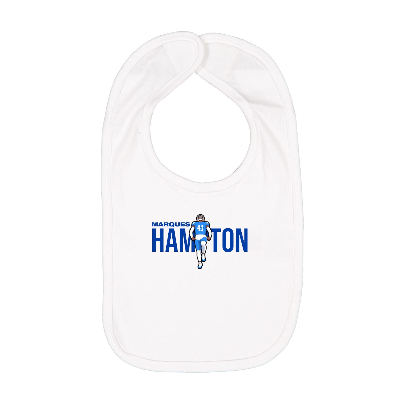Infant Bib — Player Name in White