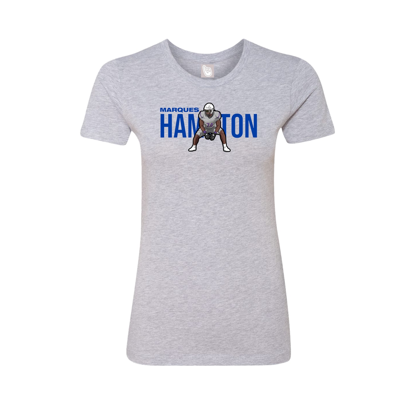 Womens Tee — Player Name in Grey