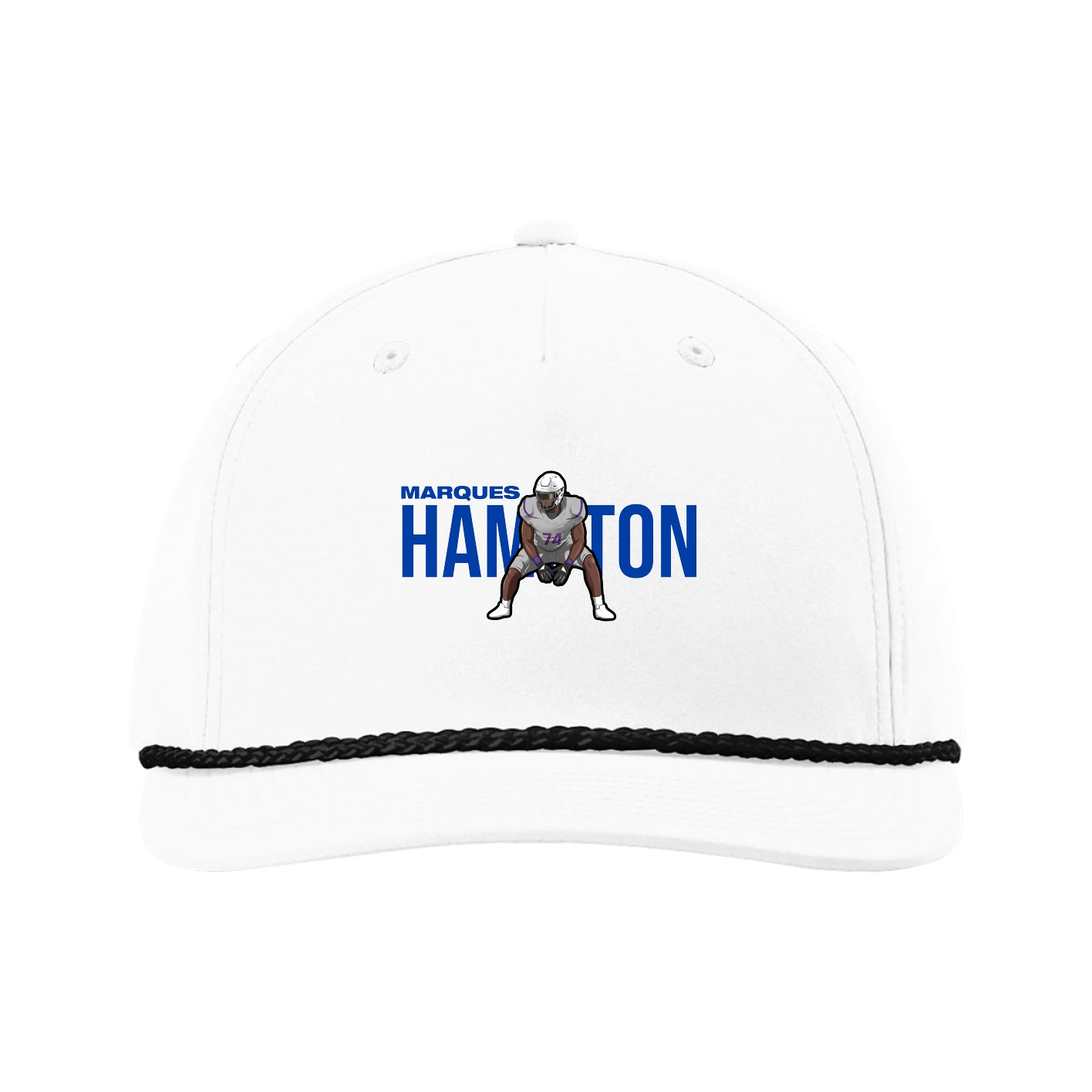 Five-Panel Classic Rope Cap — Player Name in White