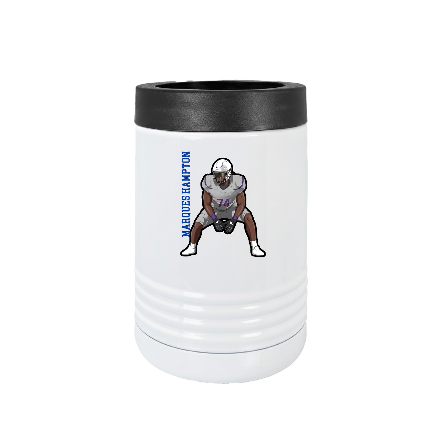 Beverage Holder — Name Vertical in White