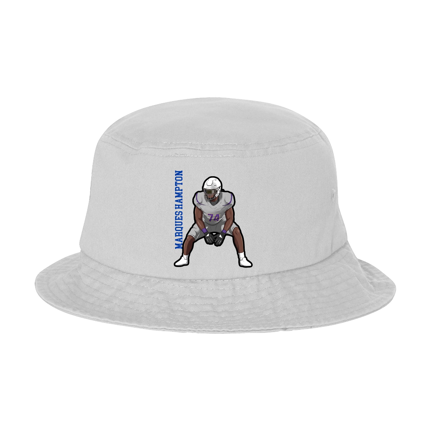 Bucket Cap — Name Vertical in White