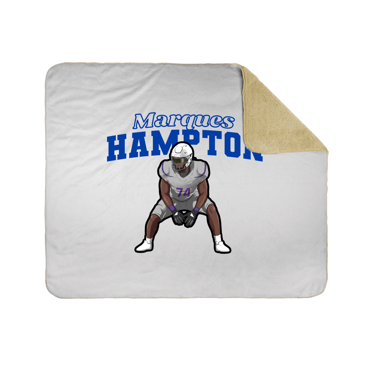 Throw Blanket — Name Arch in White