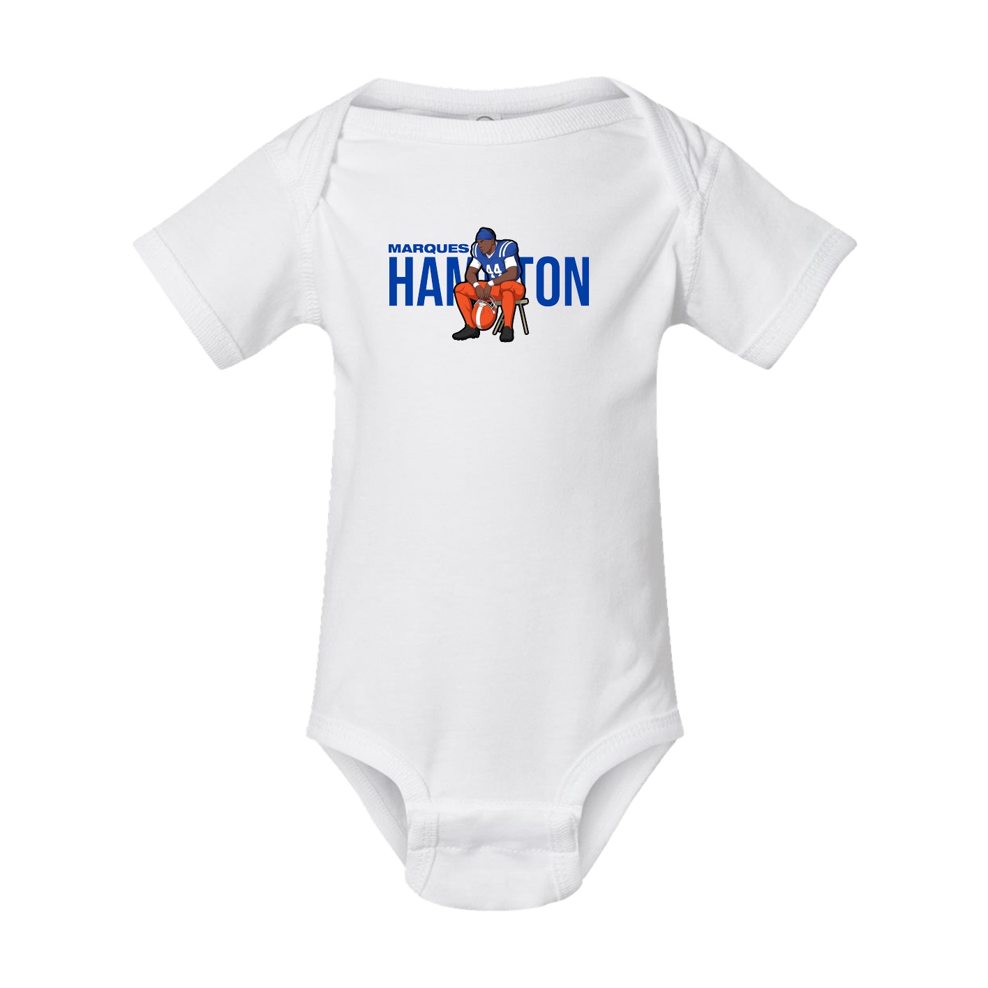 Baby Onesie — Player Name in White