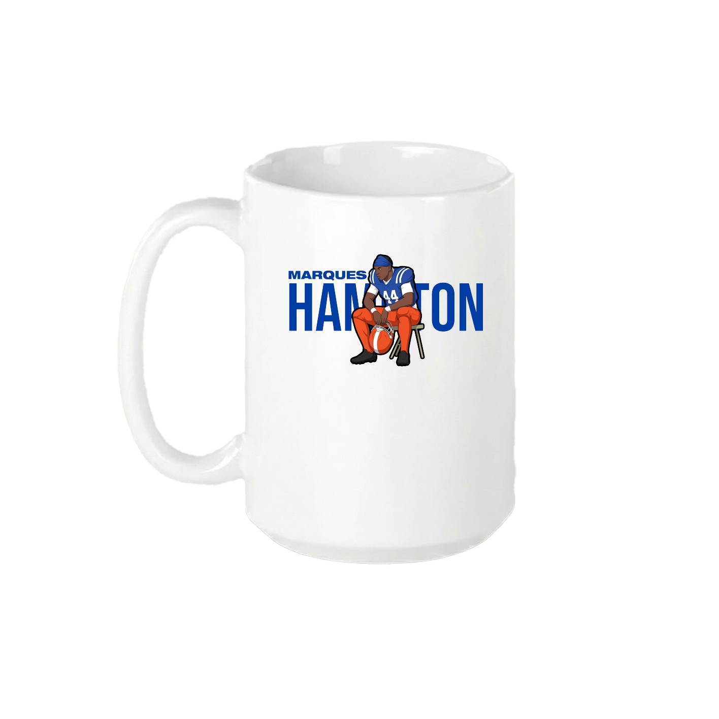 15oz Coffee Mug — Player Name in White