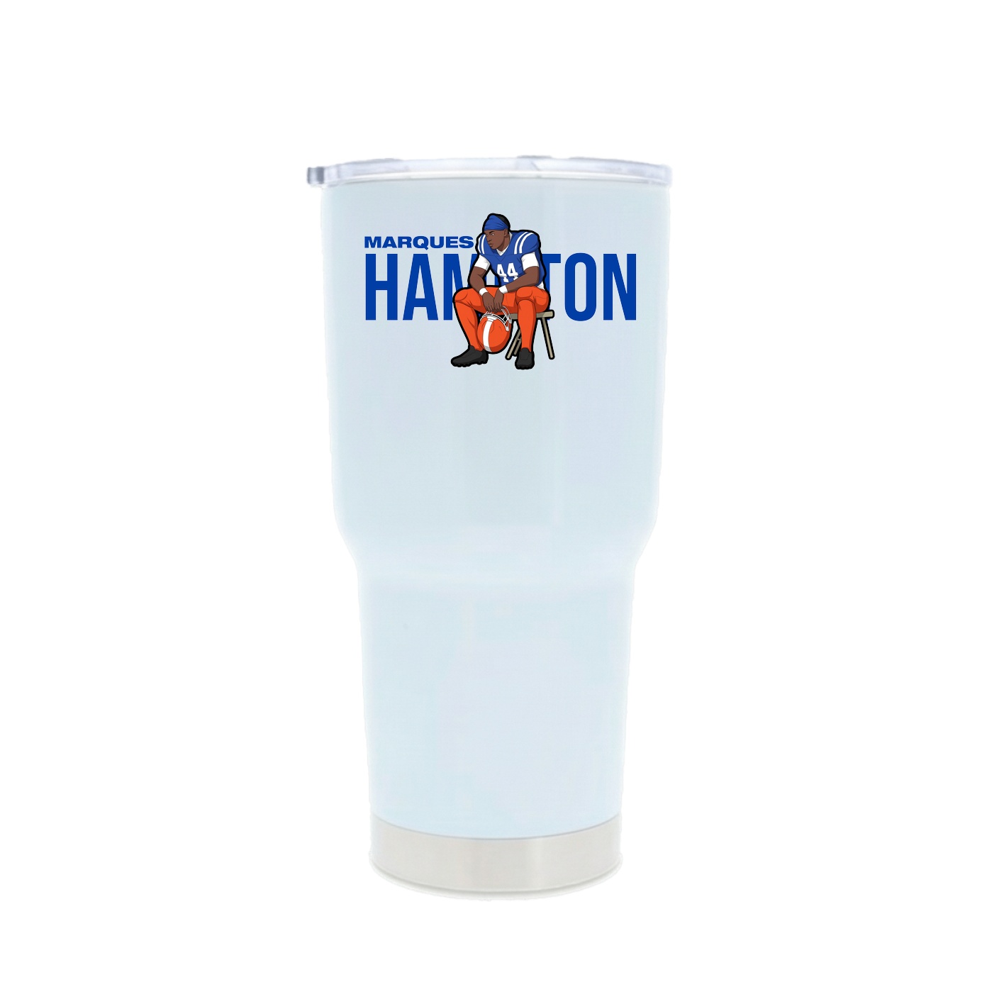30oz Stainless Steel Tumbler — Player Name in White