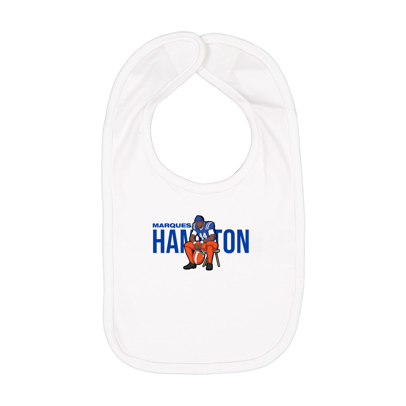 Infant Bib — Player Name in White