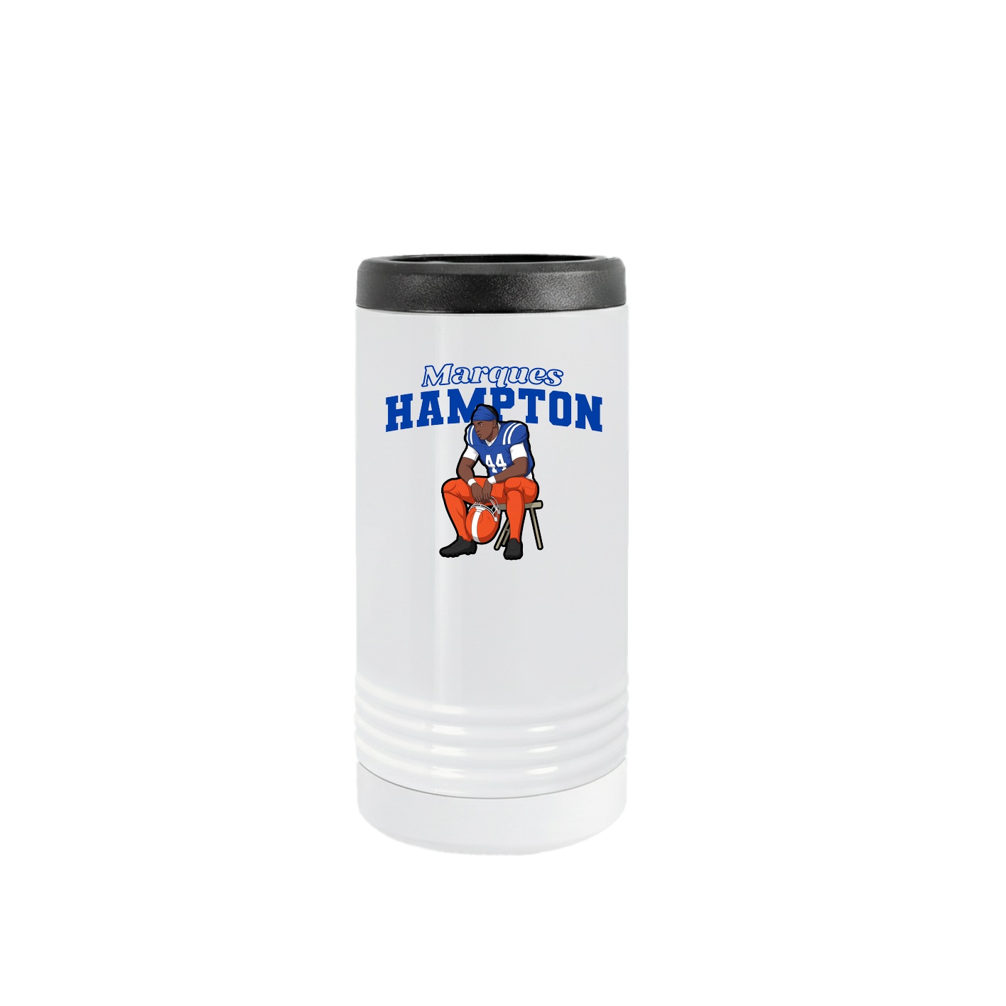 Slim Beverage Holder — Name Arch in White