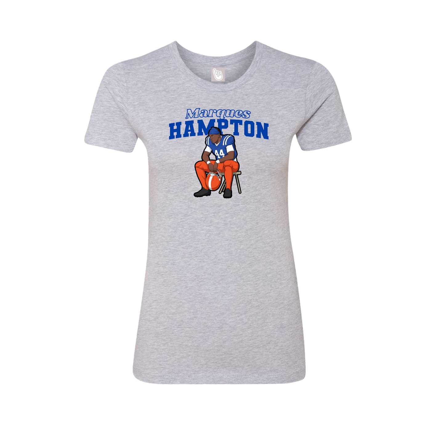 Womens Tee — Name Arch in Grey