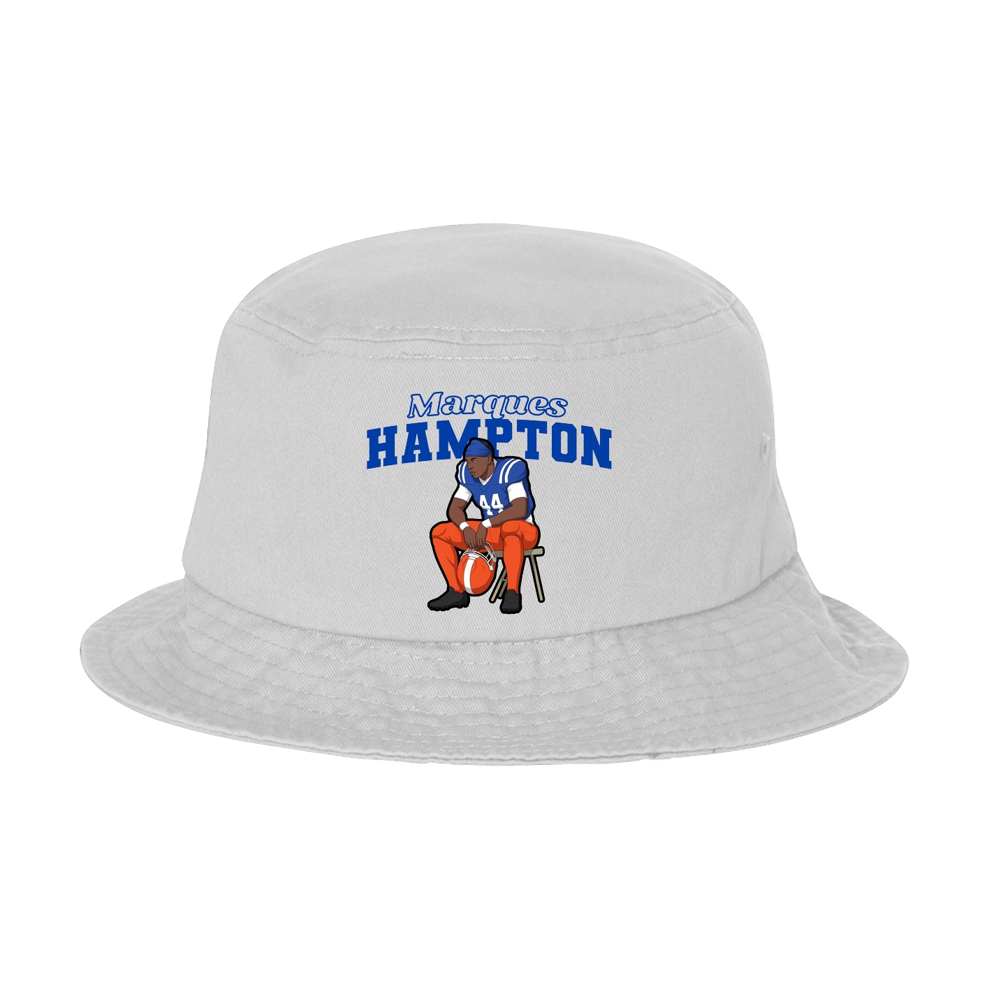 Bucket Cap — Name Arch in White