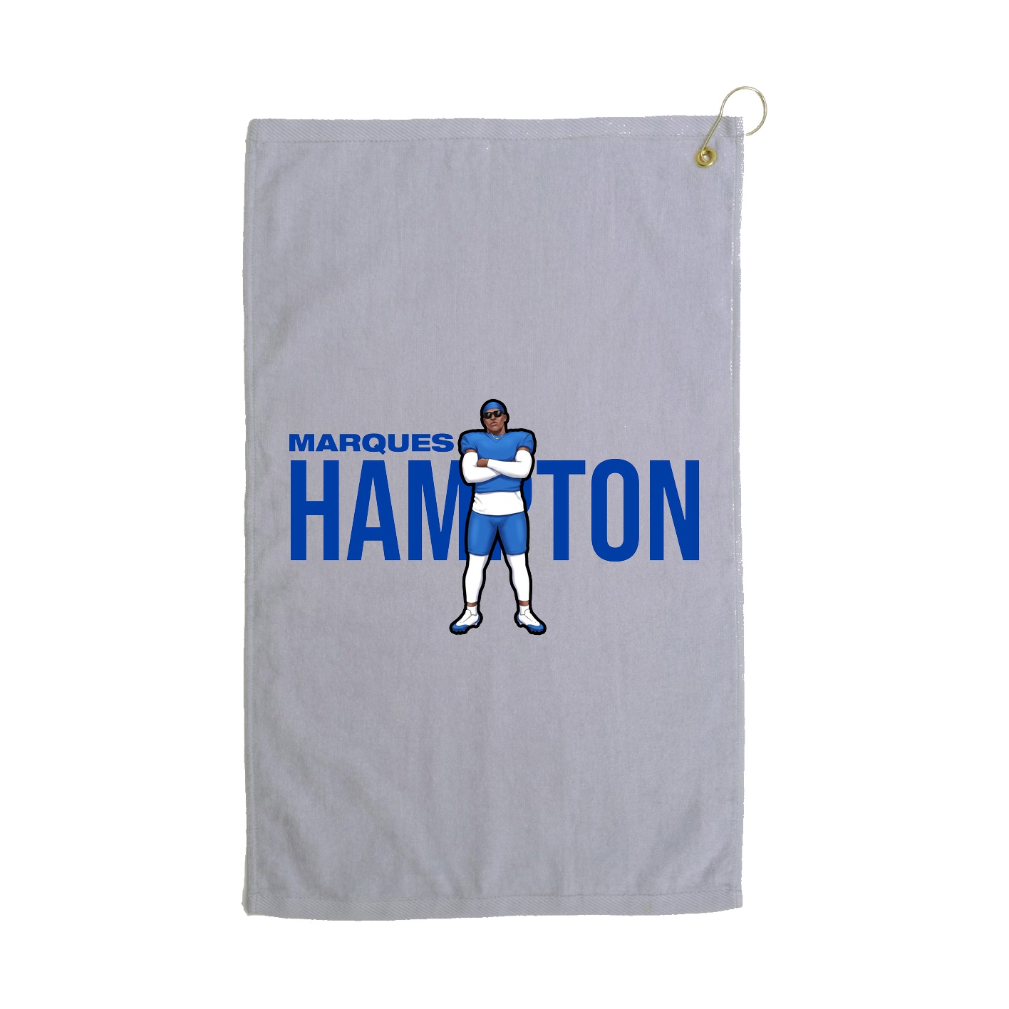 Golf Towel — Player Name in Grey