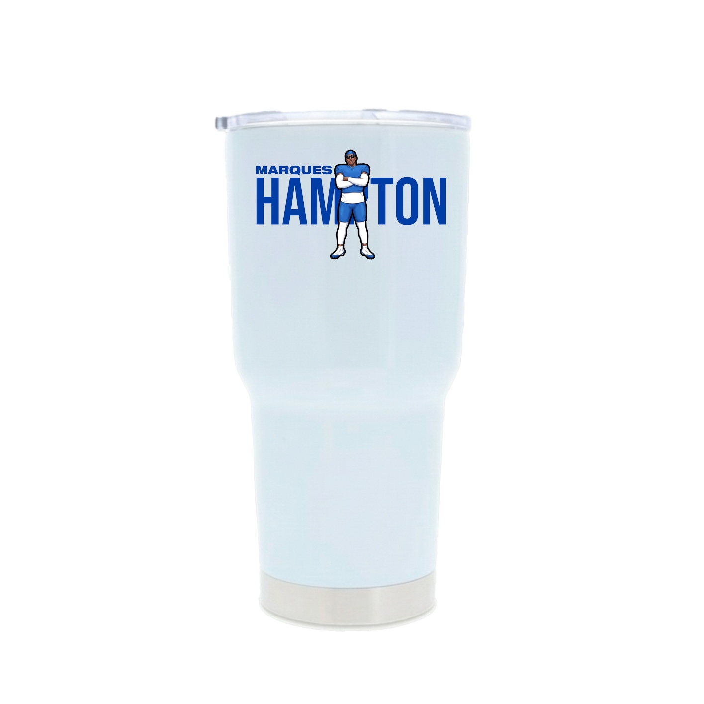 30oz Stainless Steel Tumbler — Player Name in White