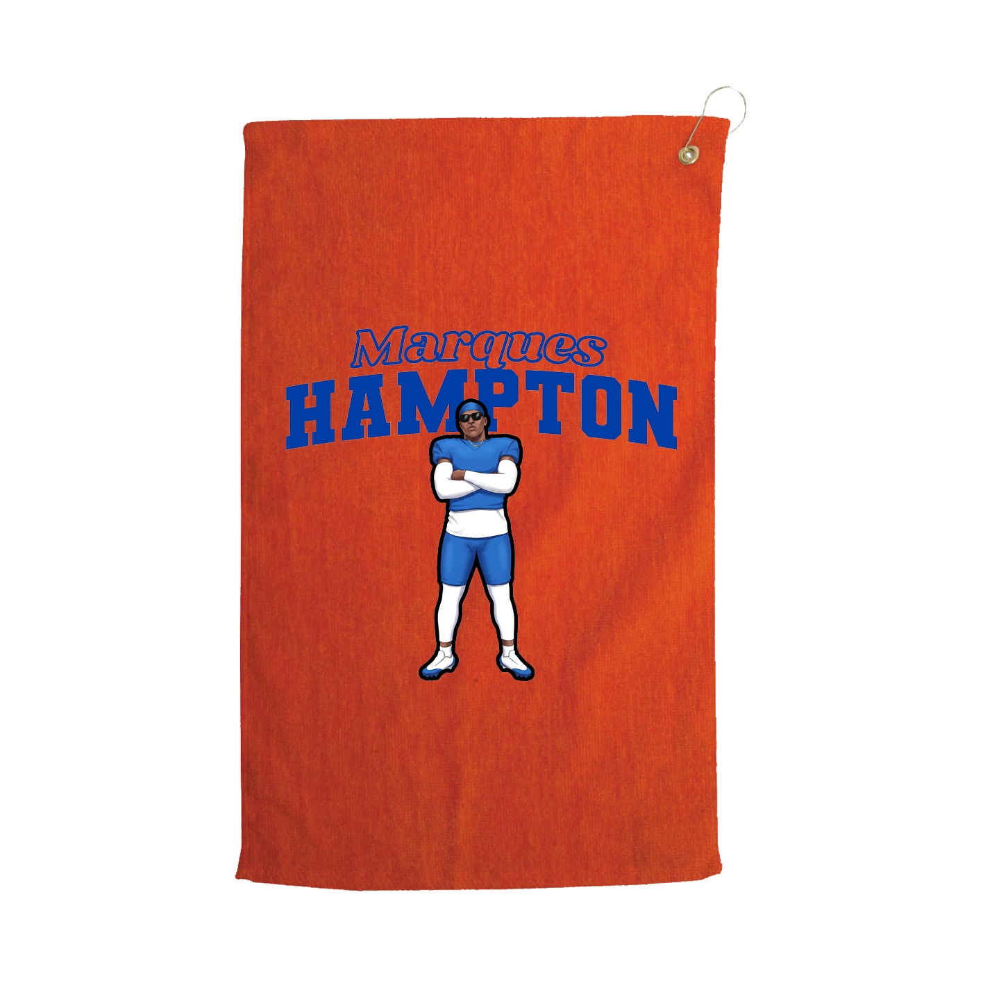 Golf Towel — Name Arch in Orange