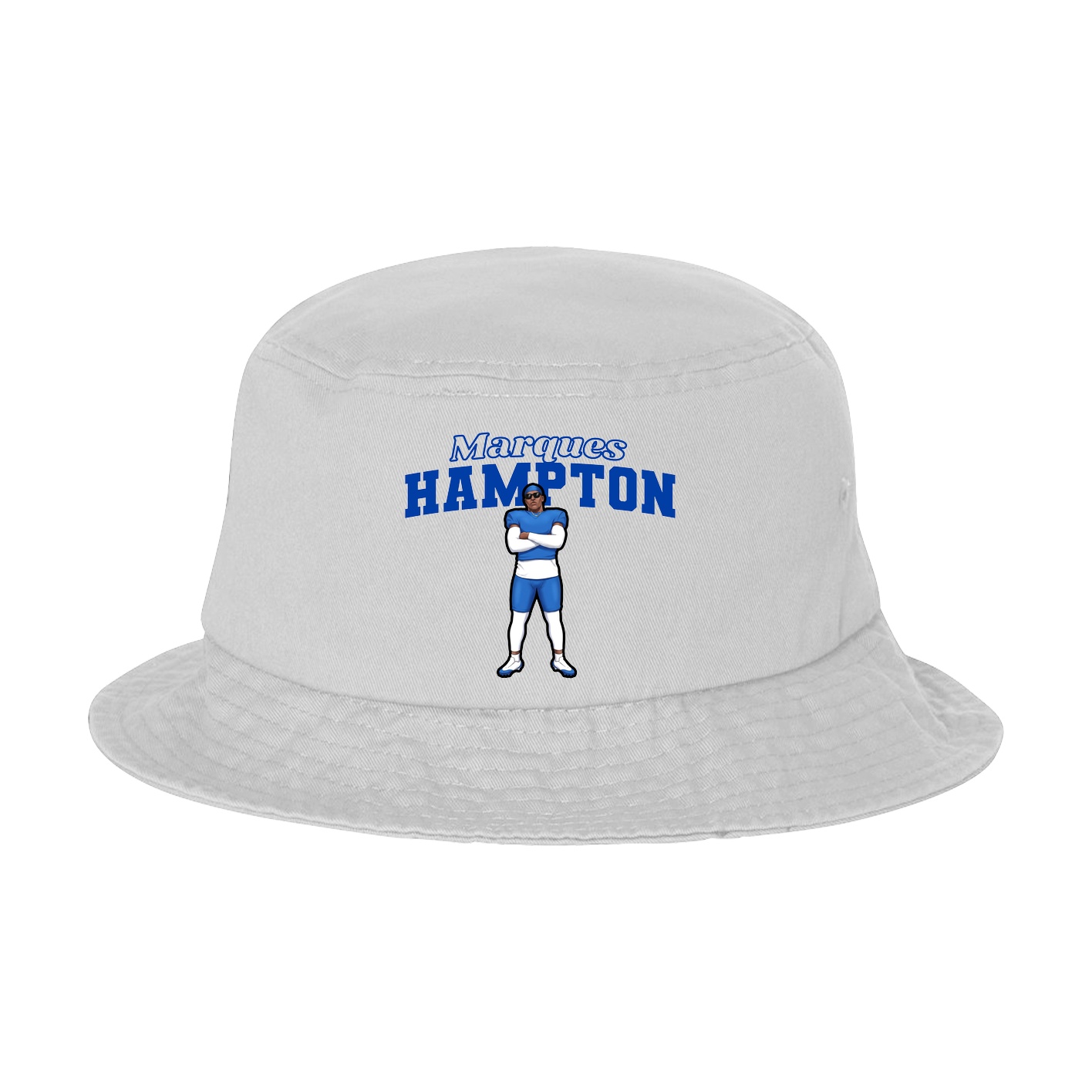 Bucket Cap — Name Arch in White