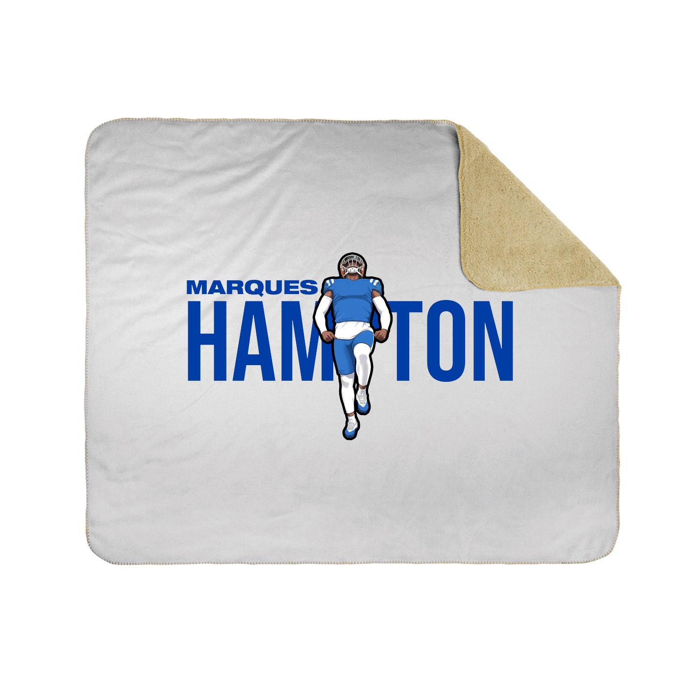 Throw Blanket — Player Name in White