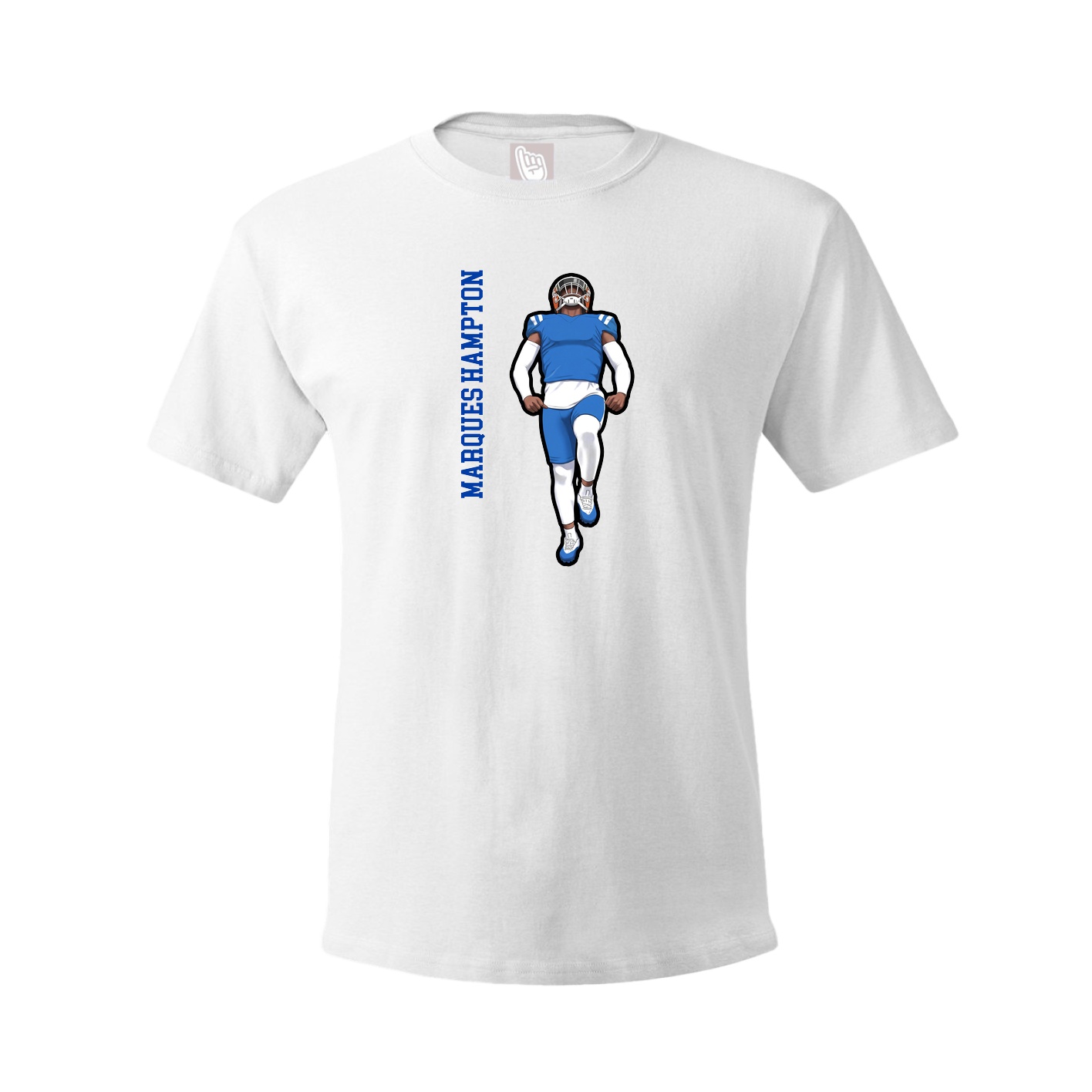 Tee — Name Vertical in White