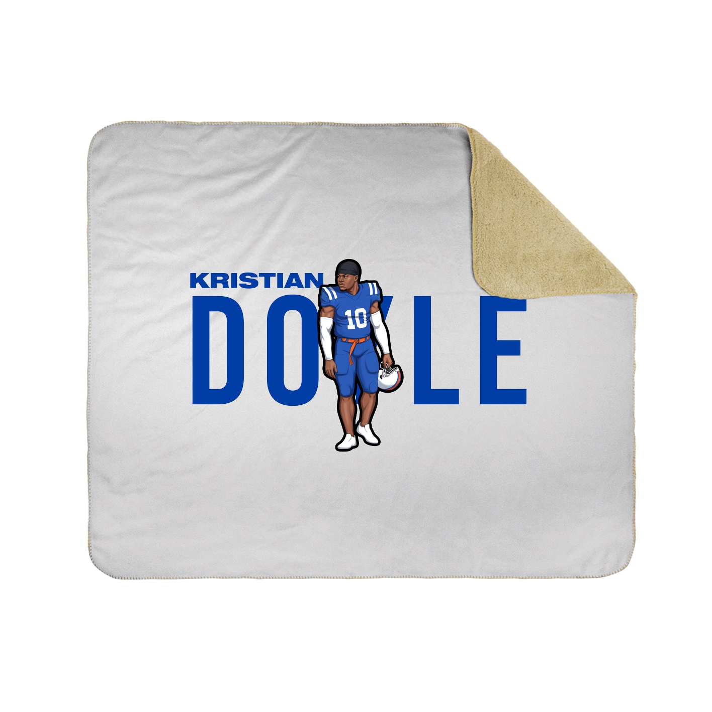 Throw Blanket — Player Name in White