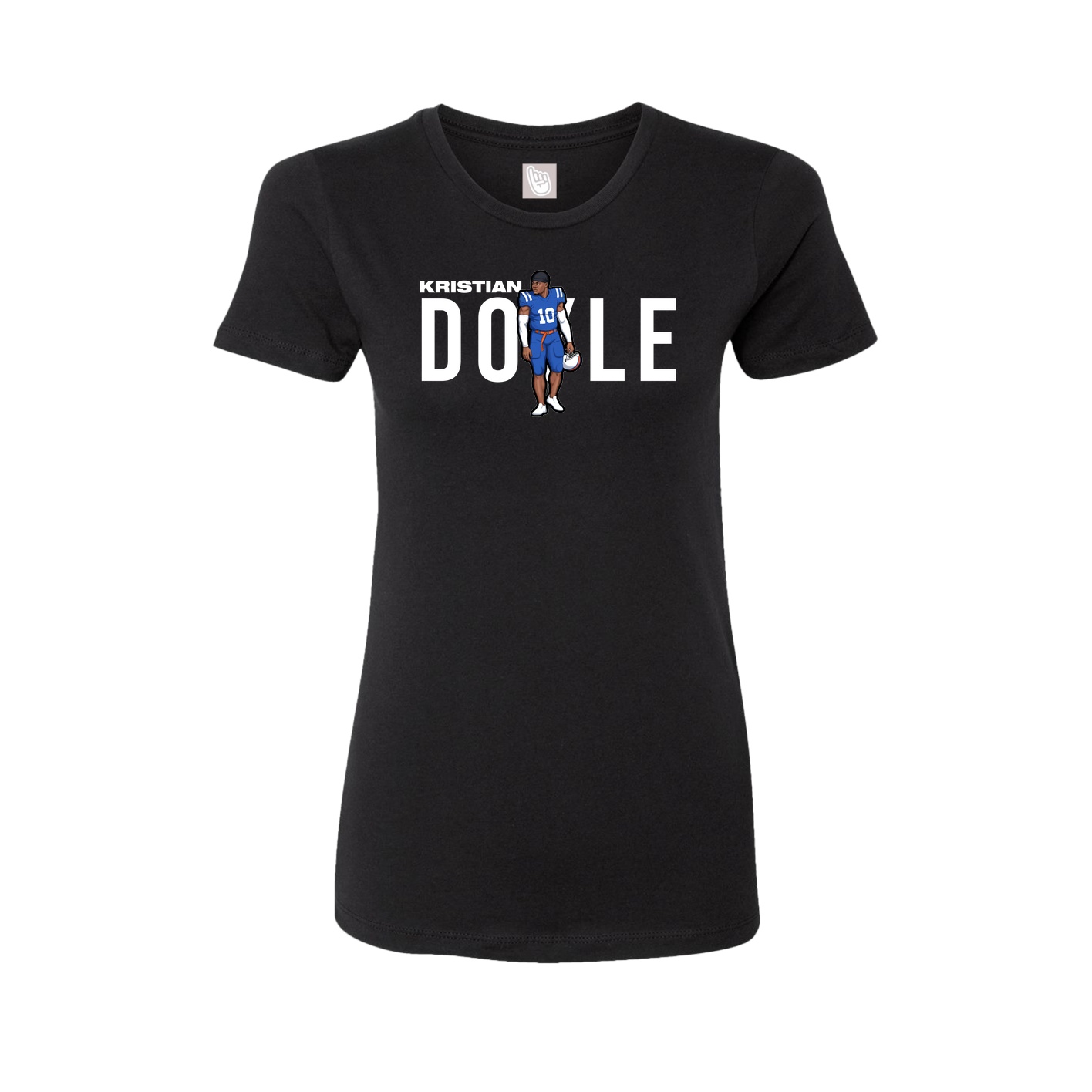 Fitted Women's Tee — Player Name in Black