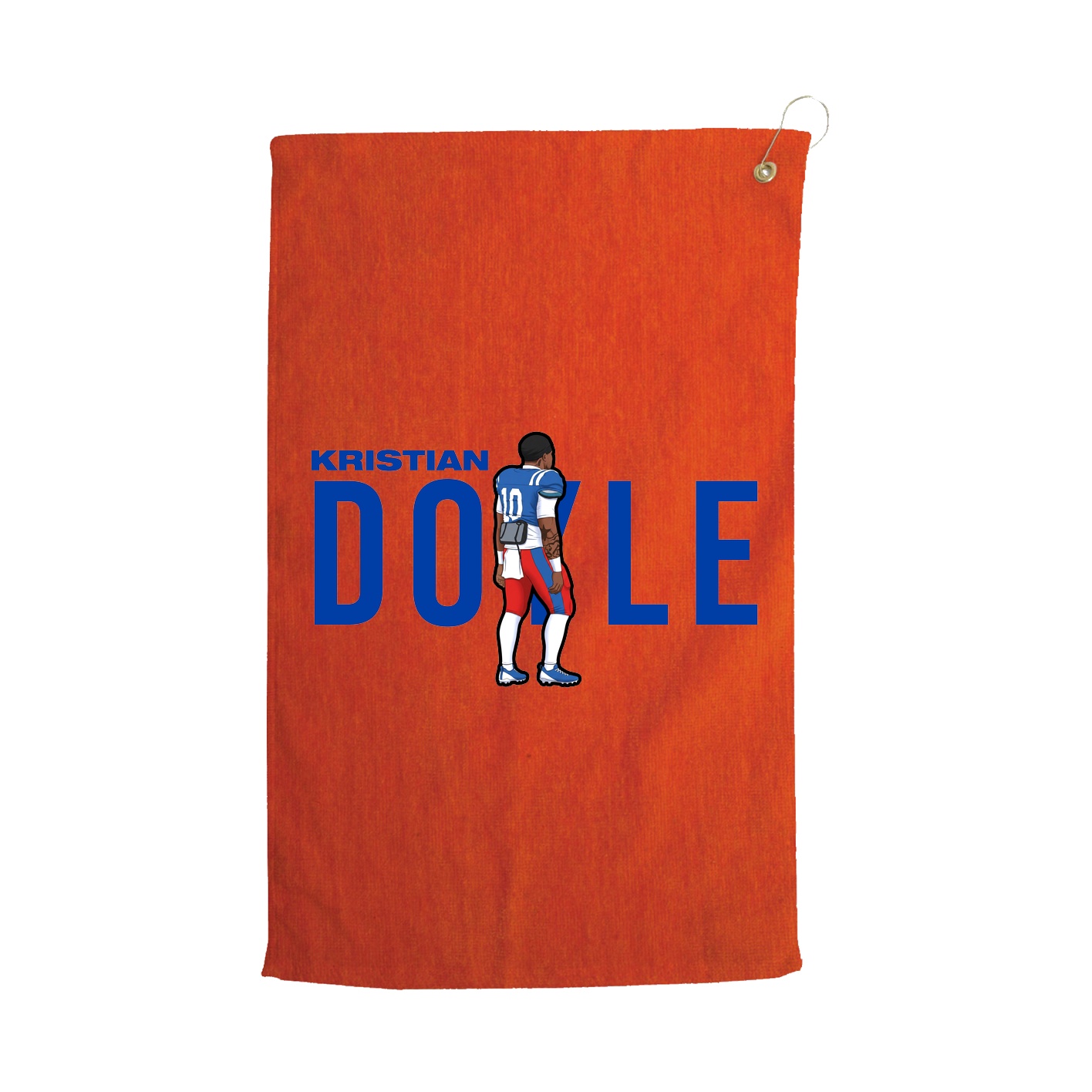 Golf Towel — Player Name in Orange