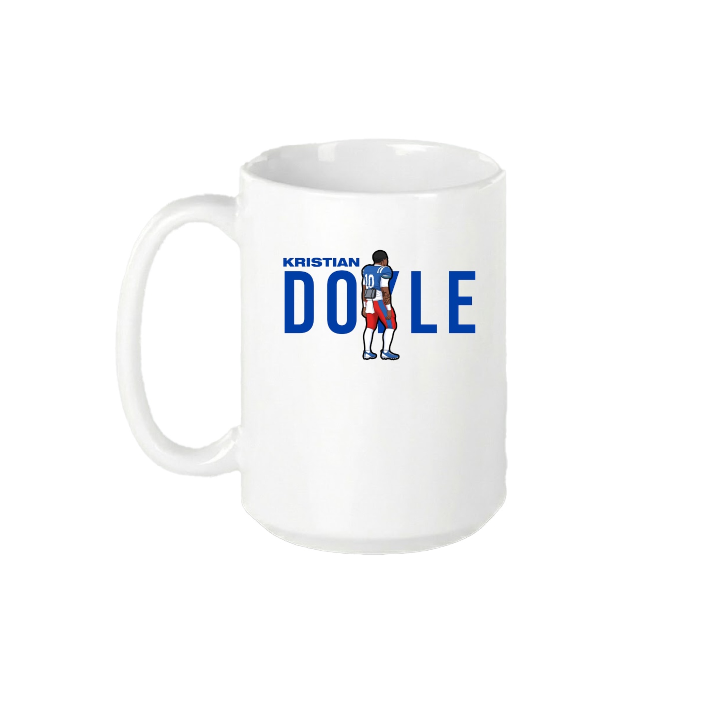 15oz Coffee Mug — Player Name in White