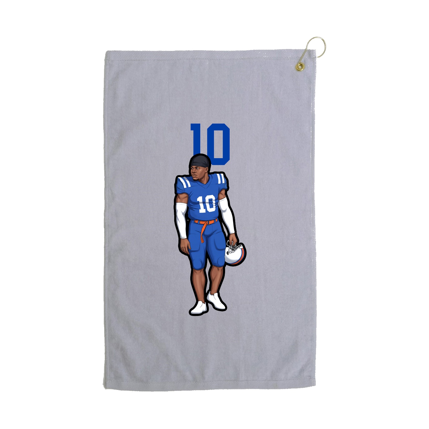 Golf Towel — Number Top in Grey