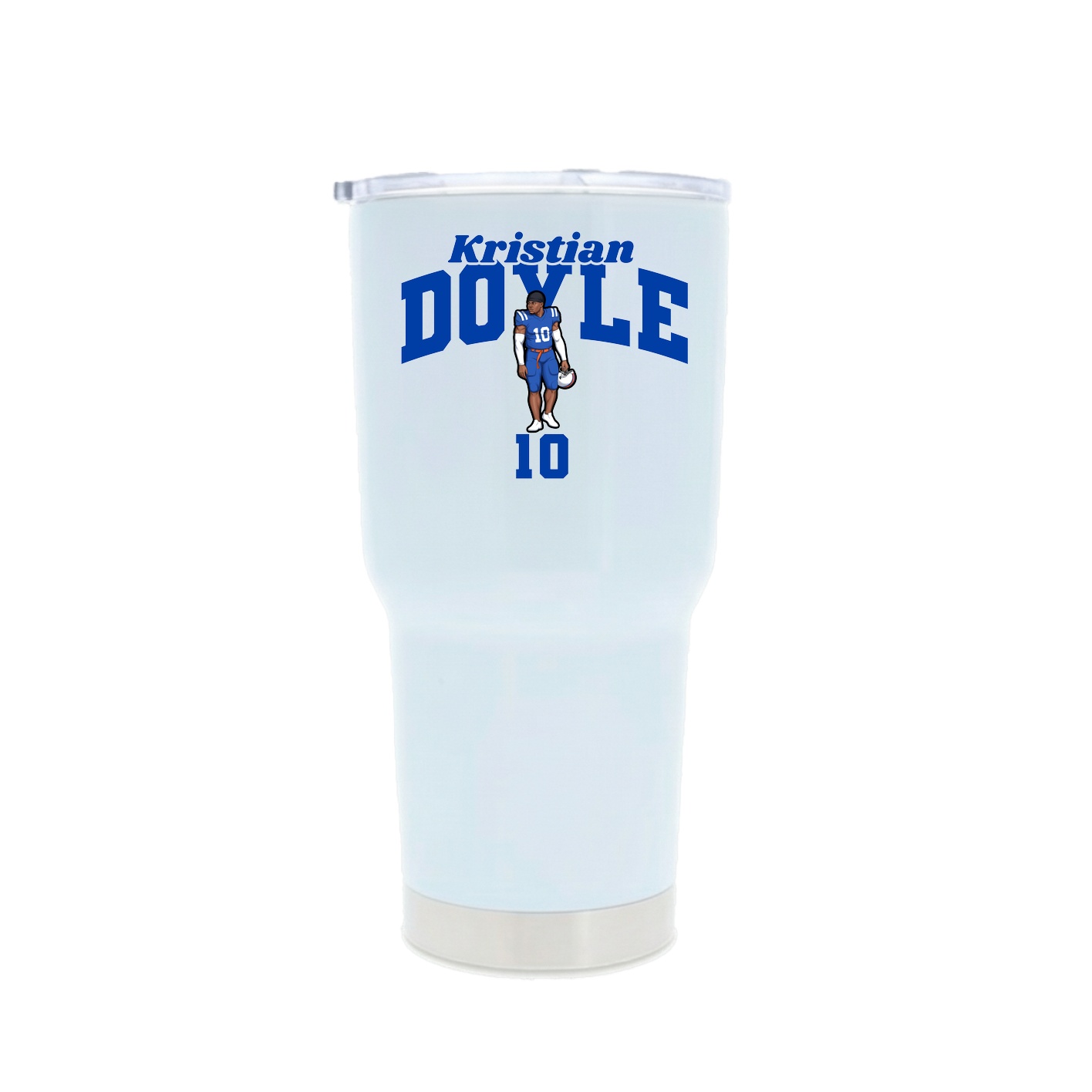 30oz Stainless Steel Tumbler — Signature Arch in White