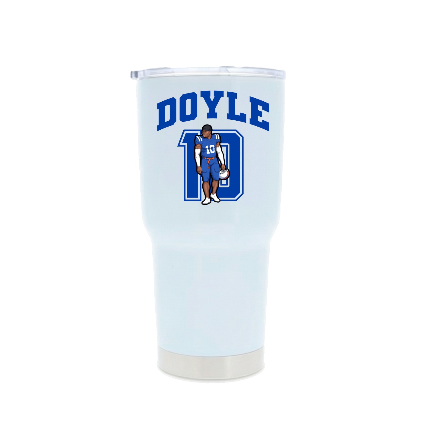 30oz Stainless Steel Tumbler — Number in White