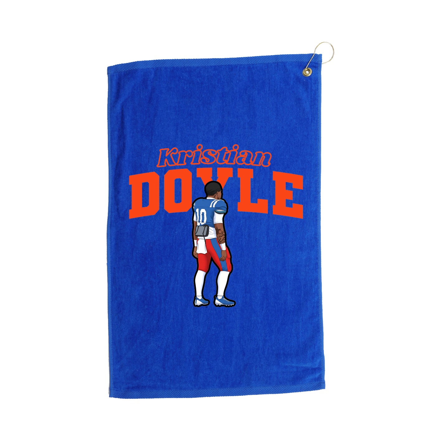 Golf Towel — Name Arch in Royal