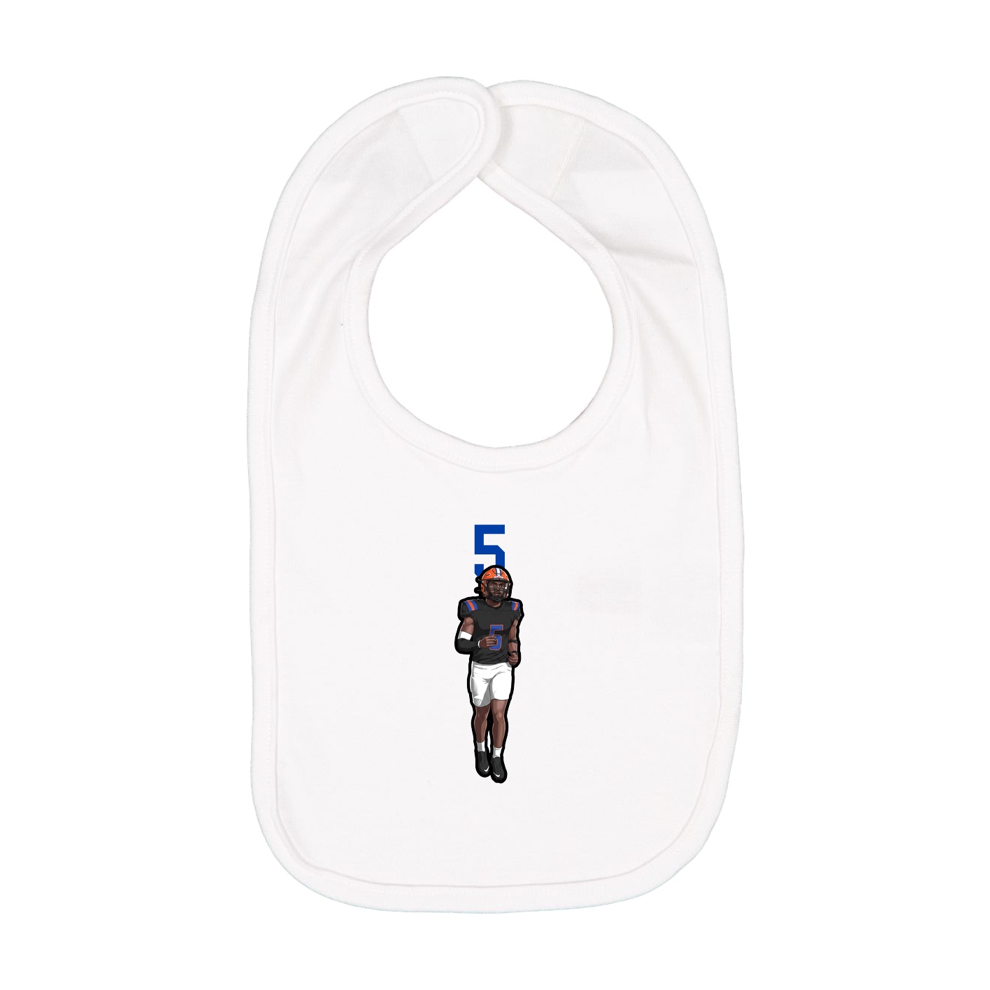 Infant Bib — Number Top in White