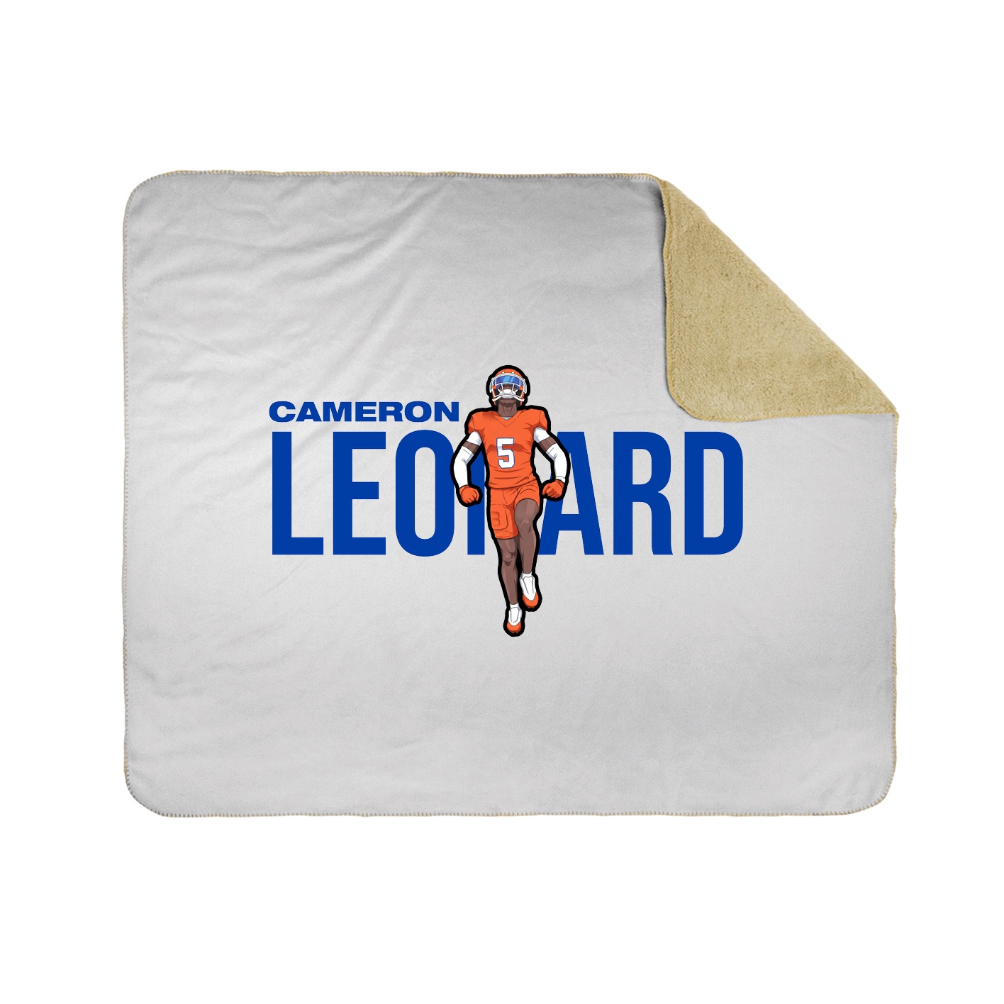 Throw Blanket — Player Name in White