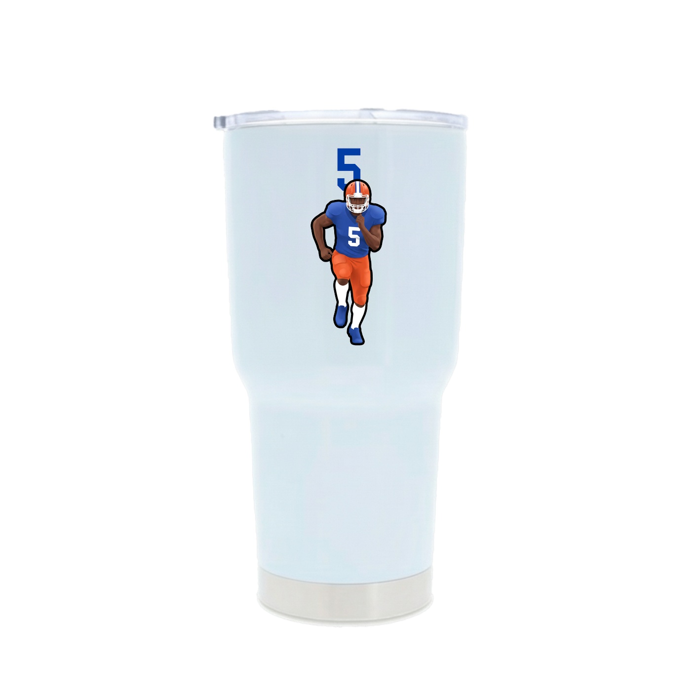 30oz Stainless Steel Tumbler — Number Top in White