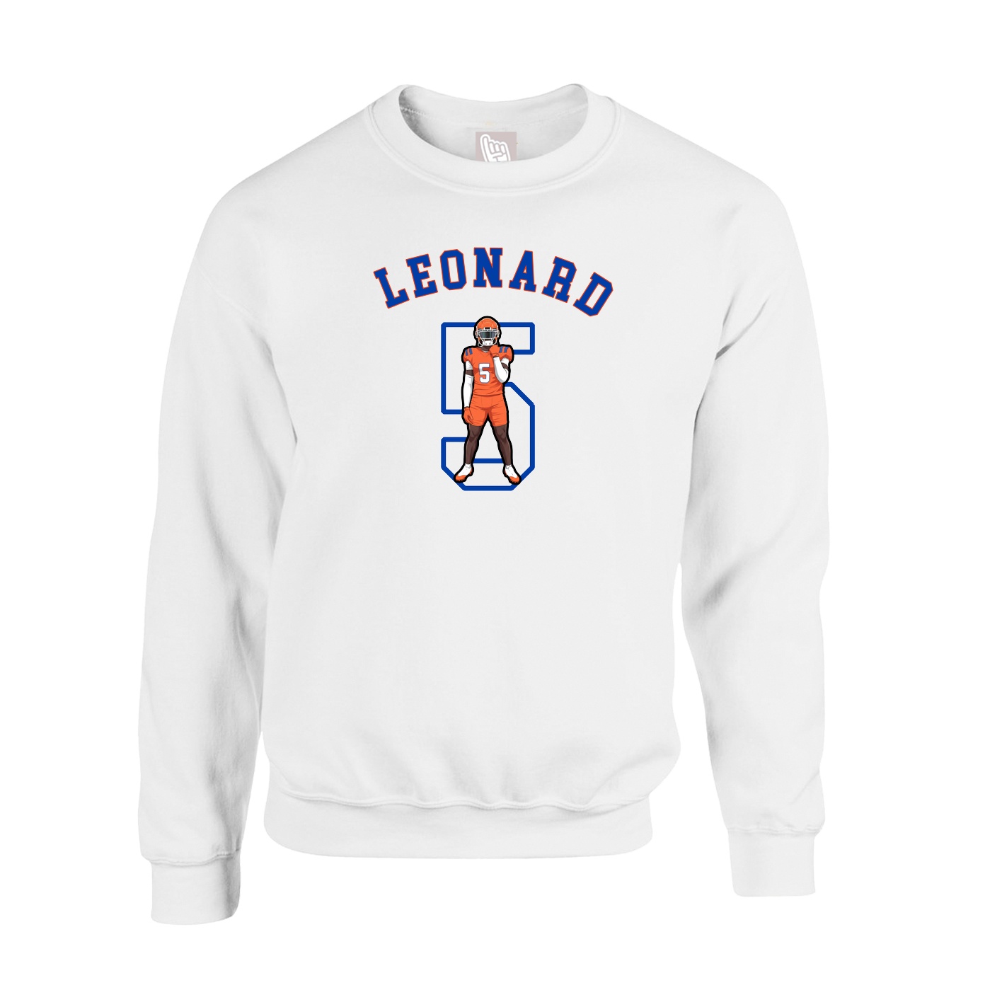 Fleece Crew — Shirsey Arch in White