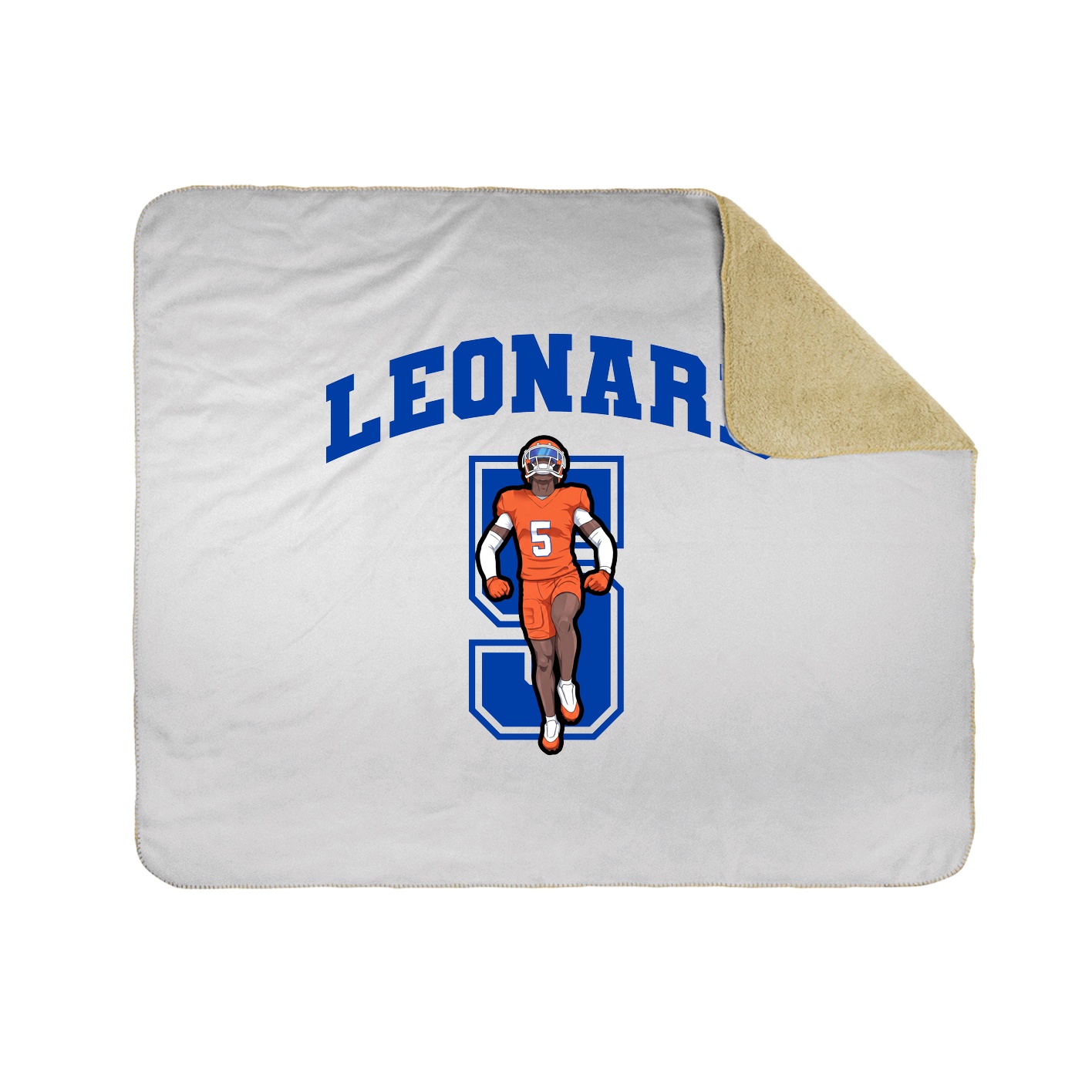 Throw Blanket — Number in White