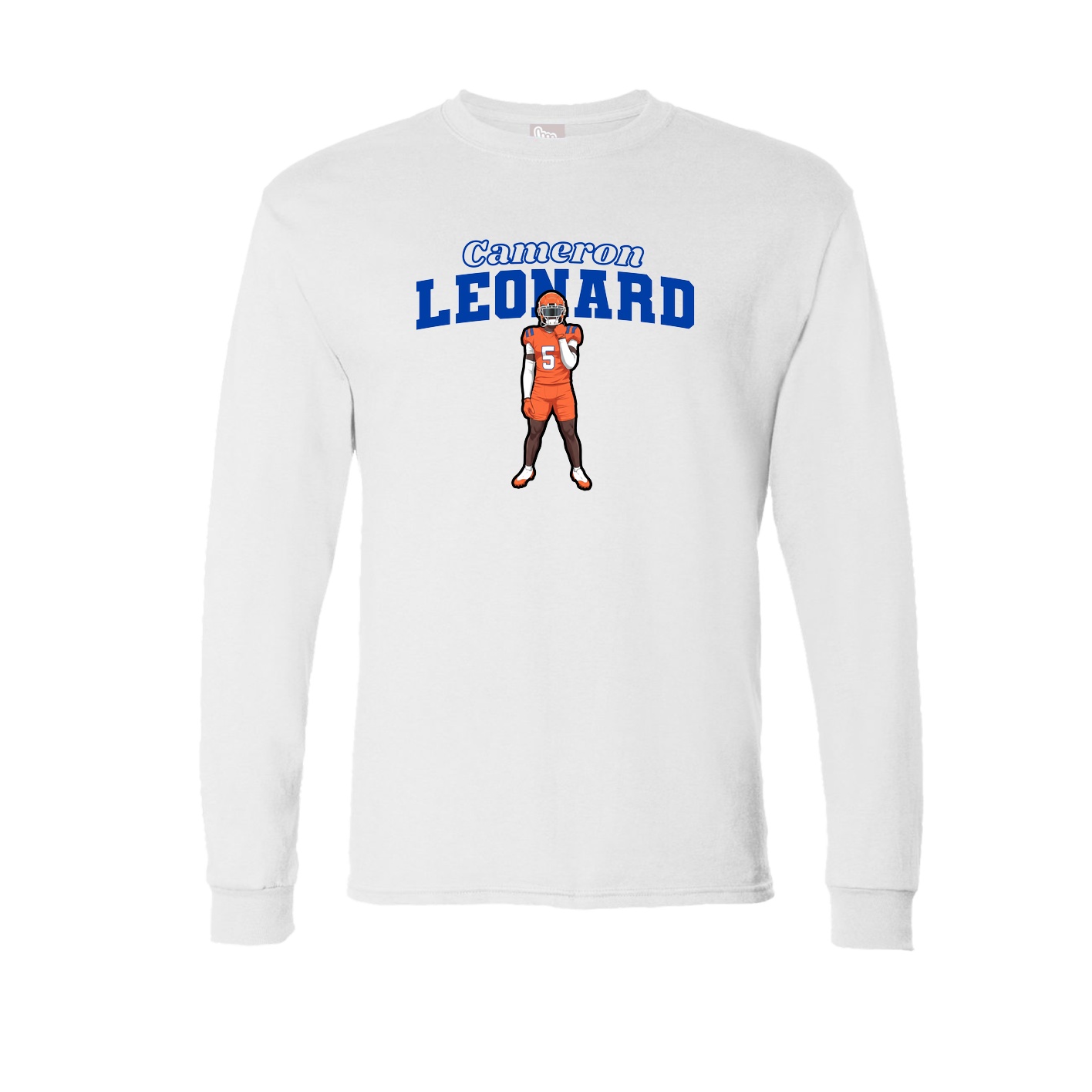 Long Sleeve Tee — Name Arch in White