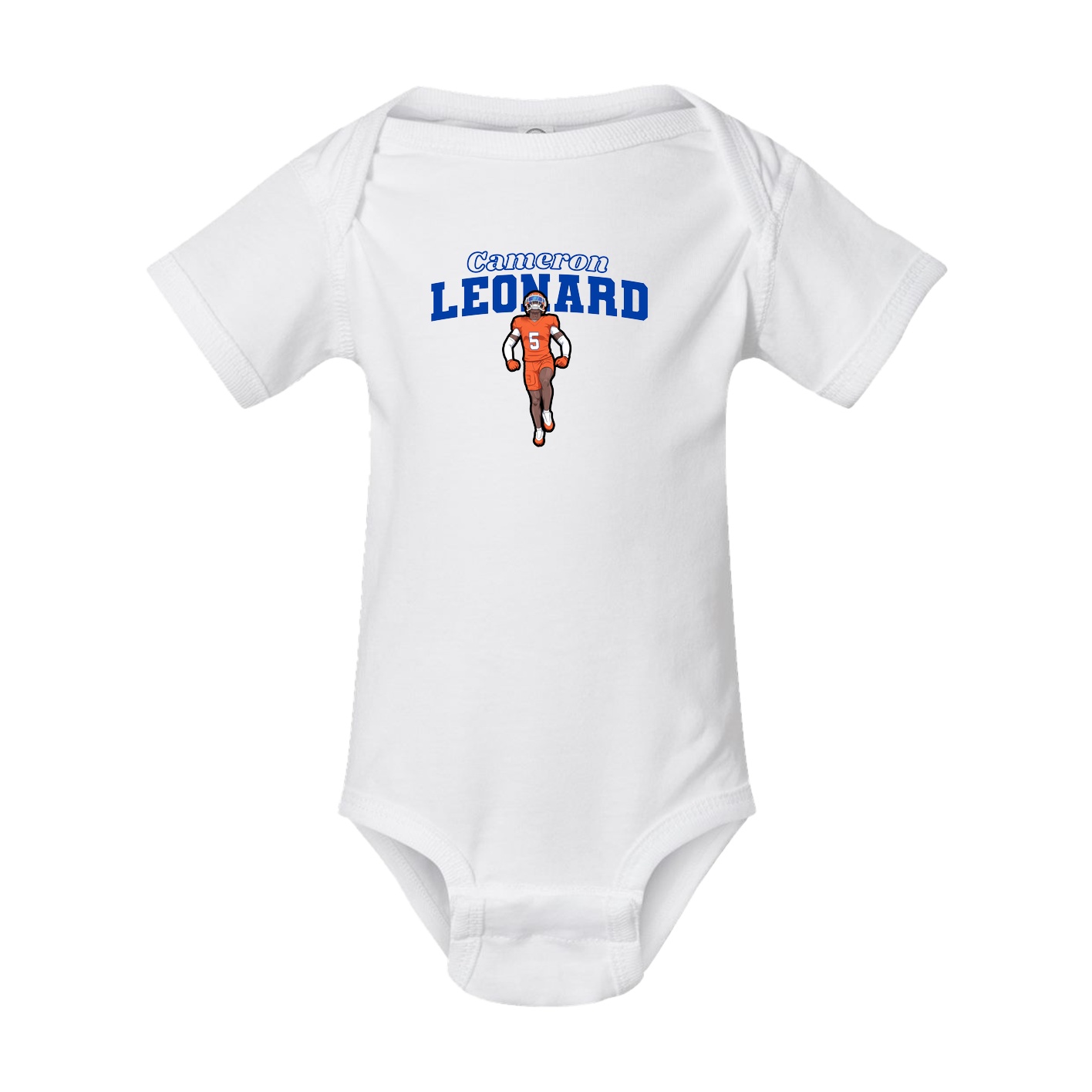 Baby Onesie — Name Arch in White