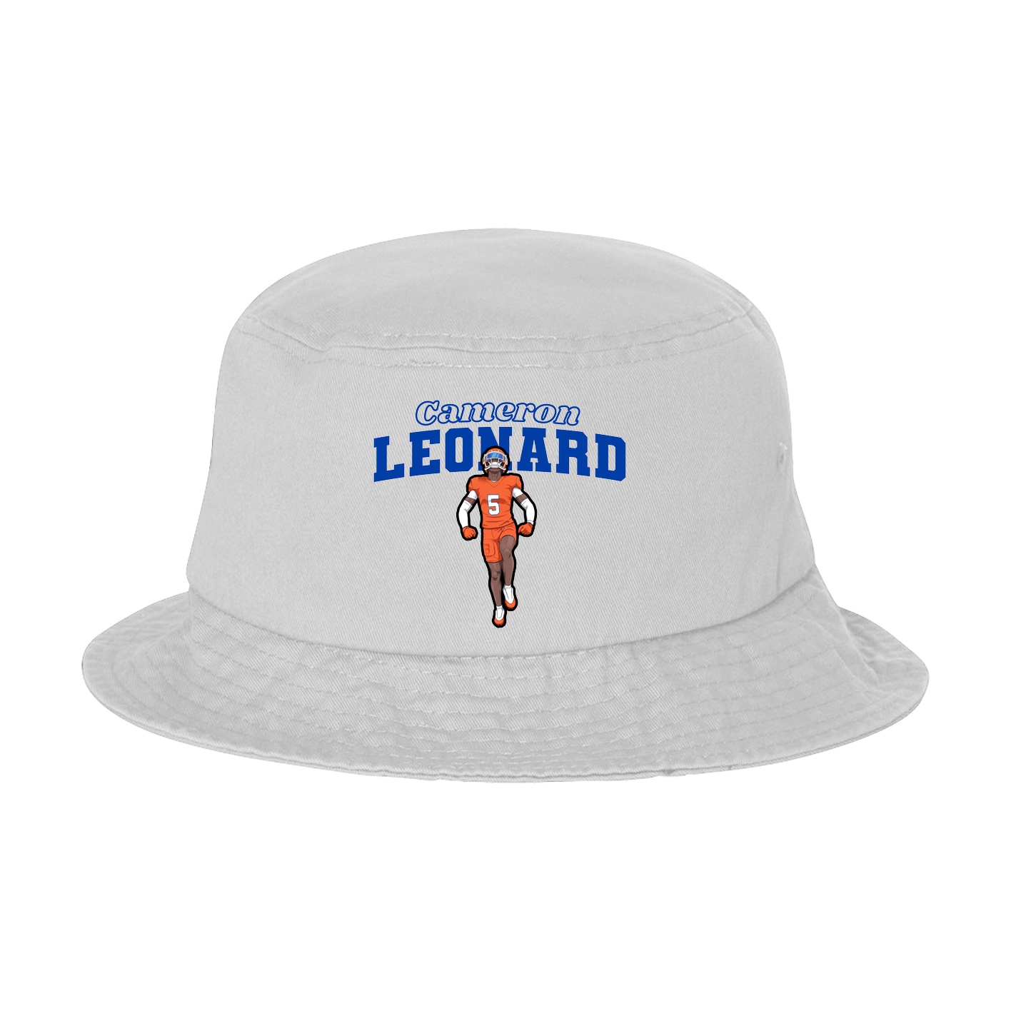 Bucket Cap — Name Arch in White