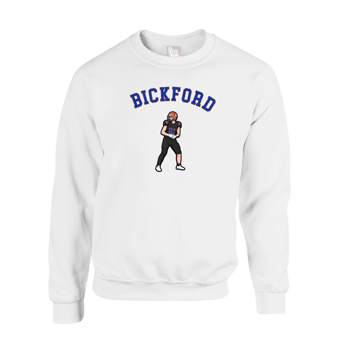 Fleece Crew — Shirsey Arch in White