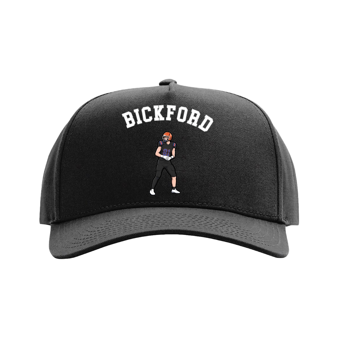 Full Fabric Five-Panel Champ Cap — Shirsey Arch in Black