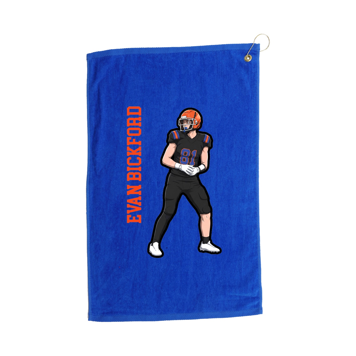 Golf Towel — Name Vertical in Royal