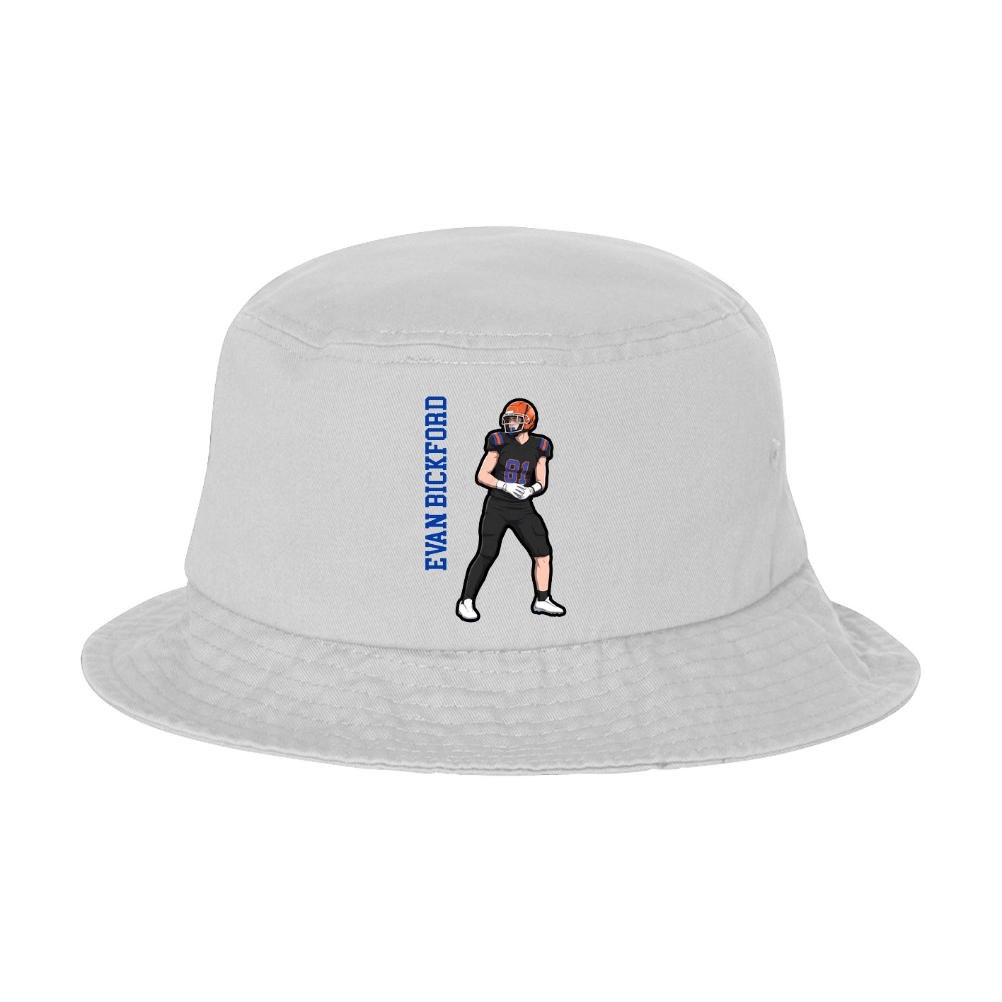 Bucket Cap — Name Vertical in White