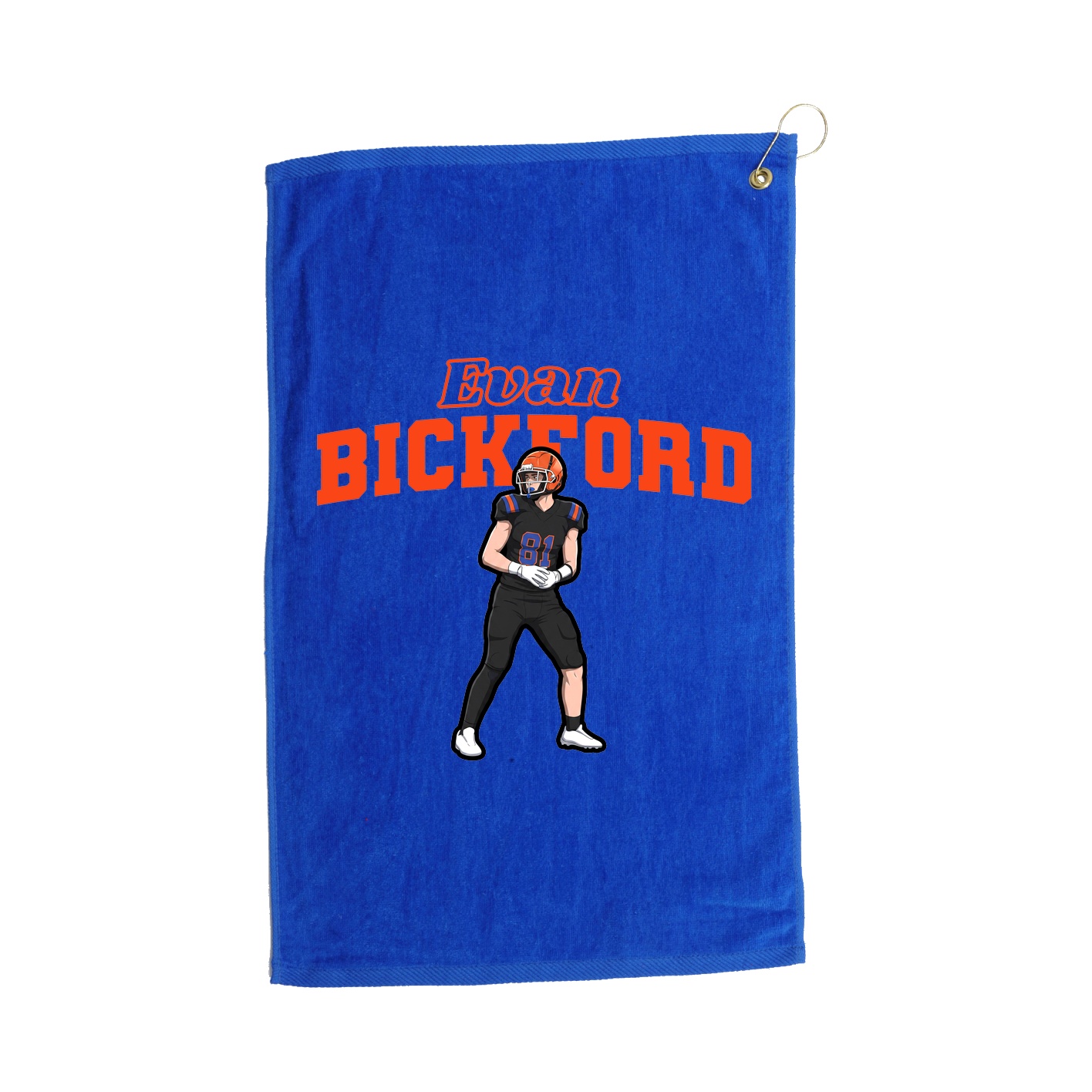 Golf Towel — Name Arch in Royal