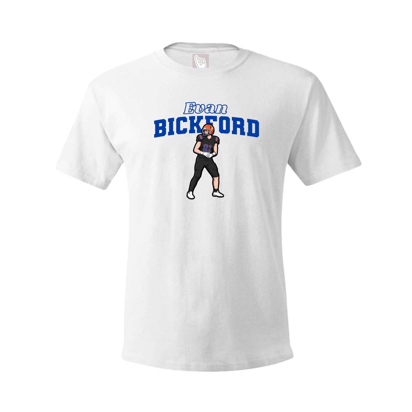 Youth Tee — Name Arch in White