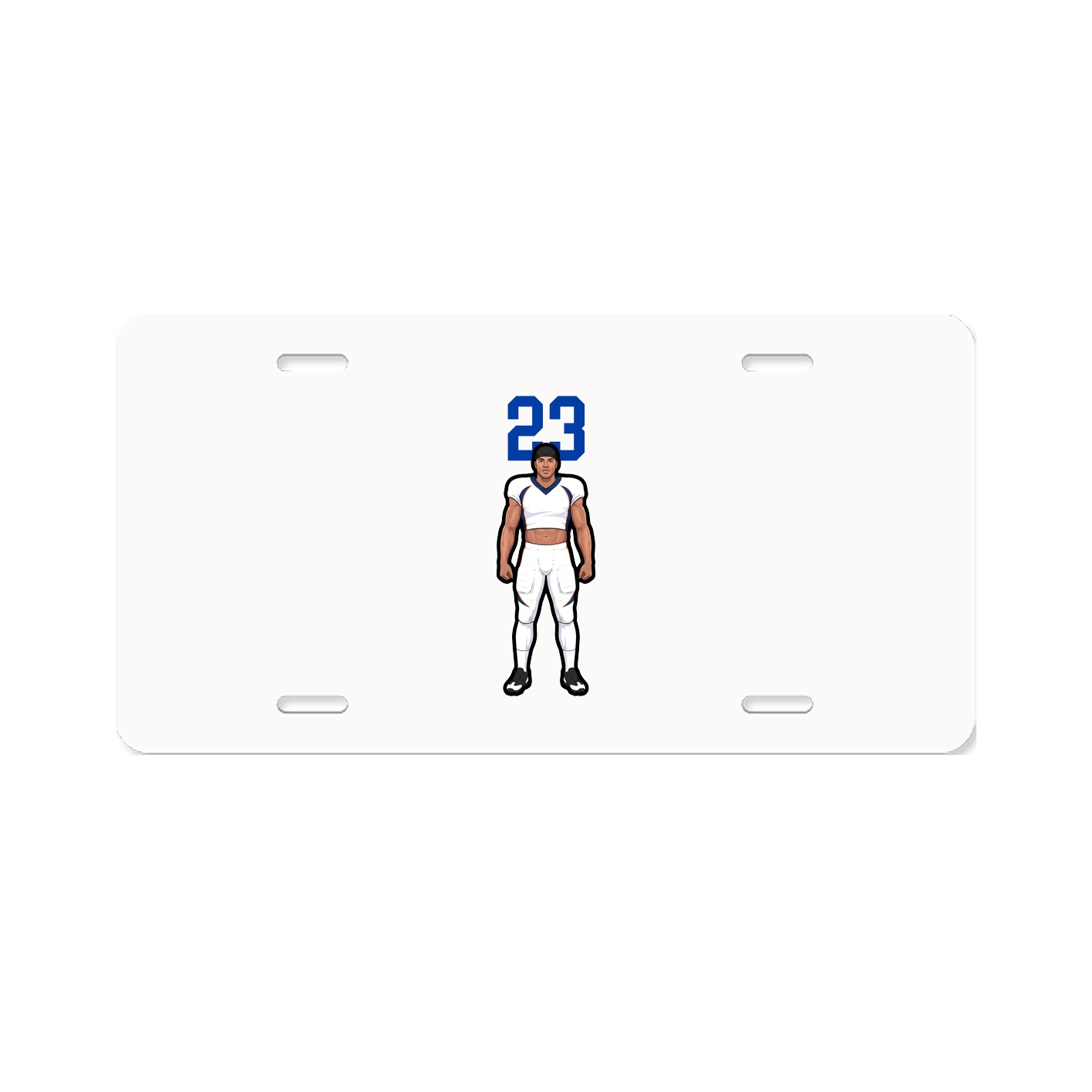 License Plate — Number Top in Classic