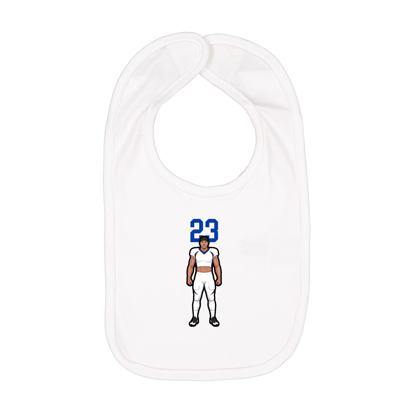 Infant Bib — Number Top in White