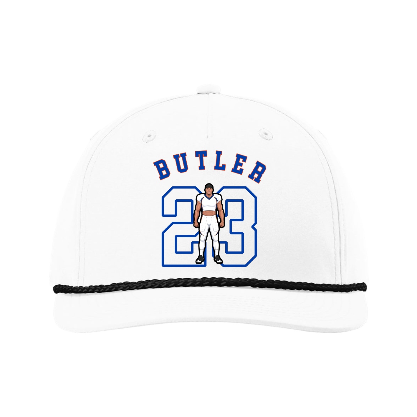 Five-Panel Classic Rope Cap — Shirsey Arch in White