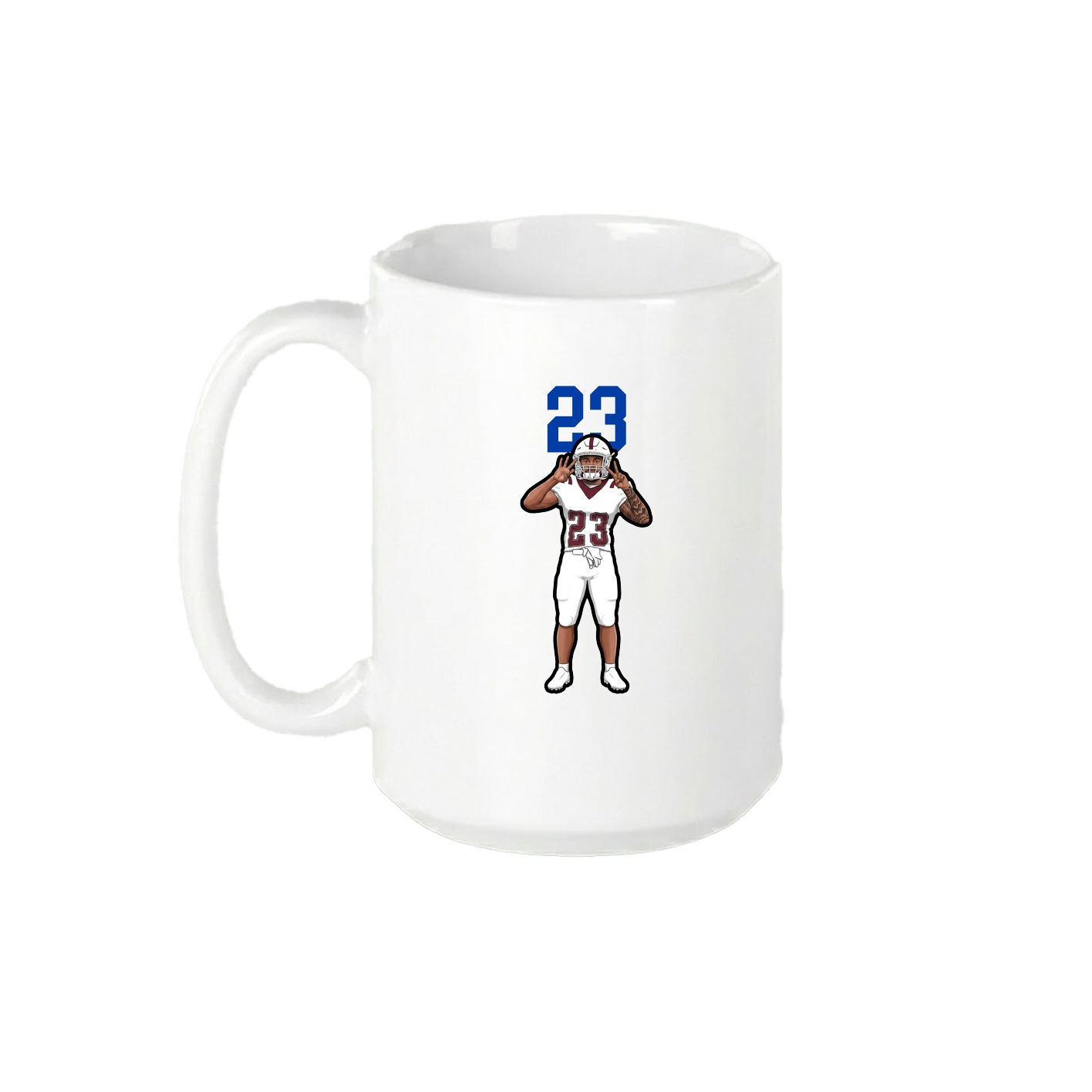 15oz Coffee Mug — Number Top in White