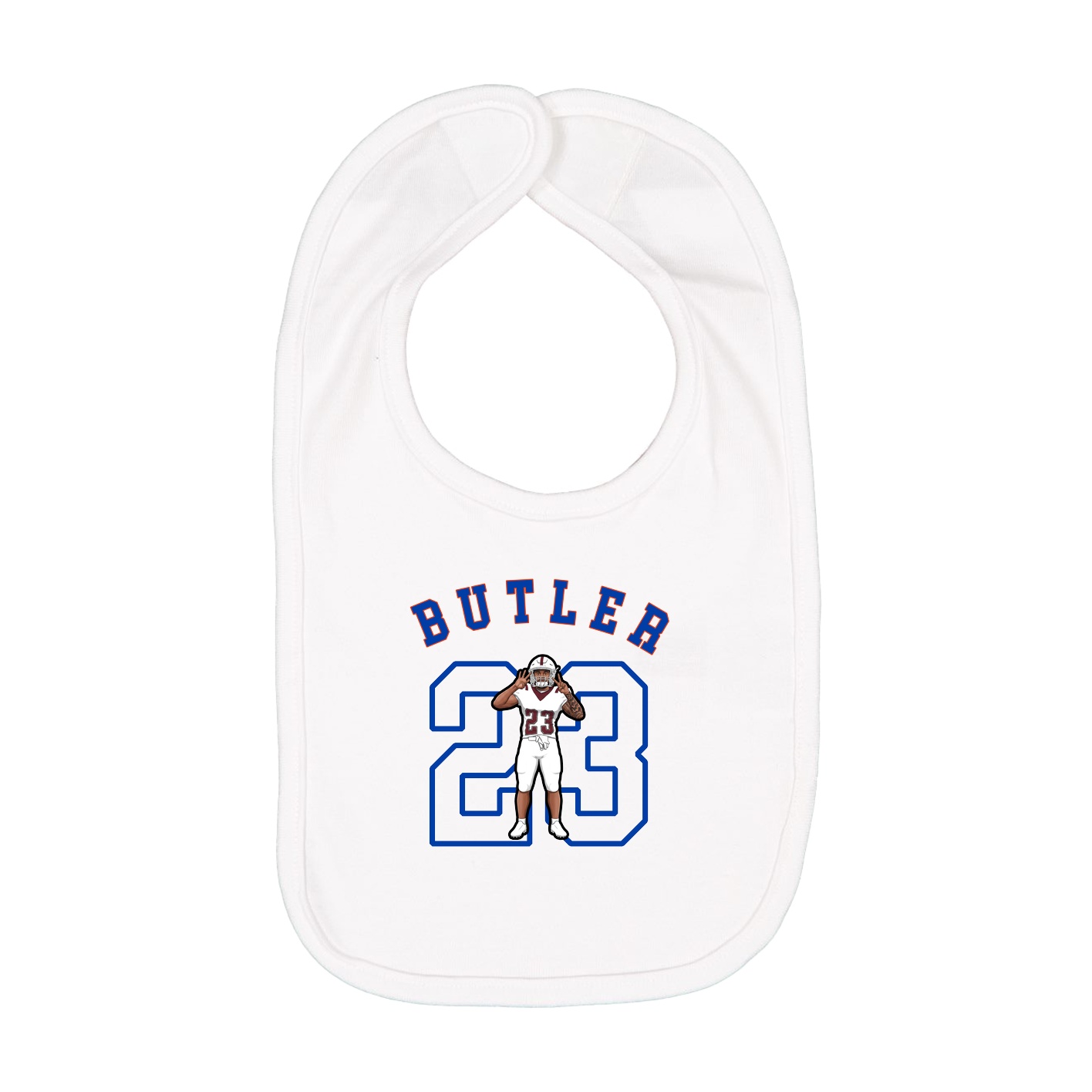 Infant Bib — Shirsey Arch in White