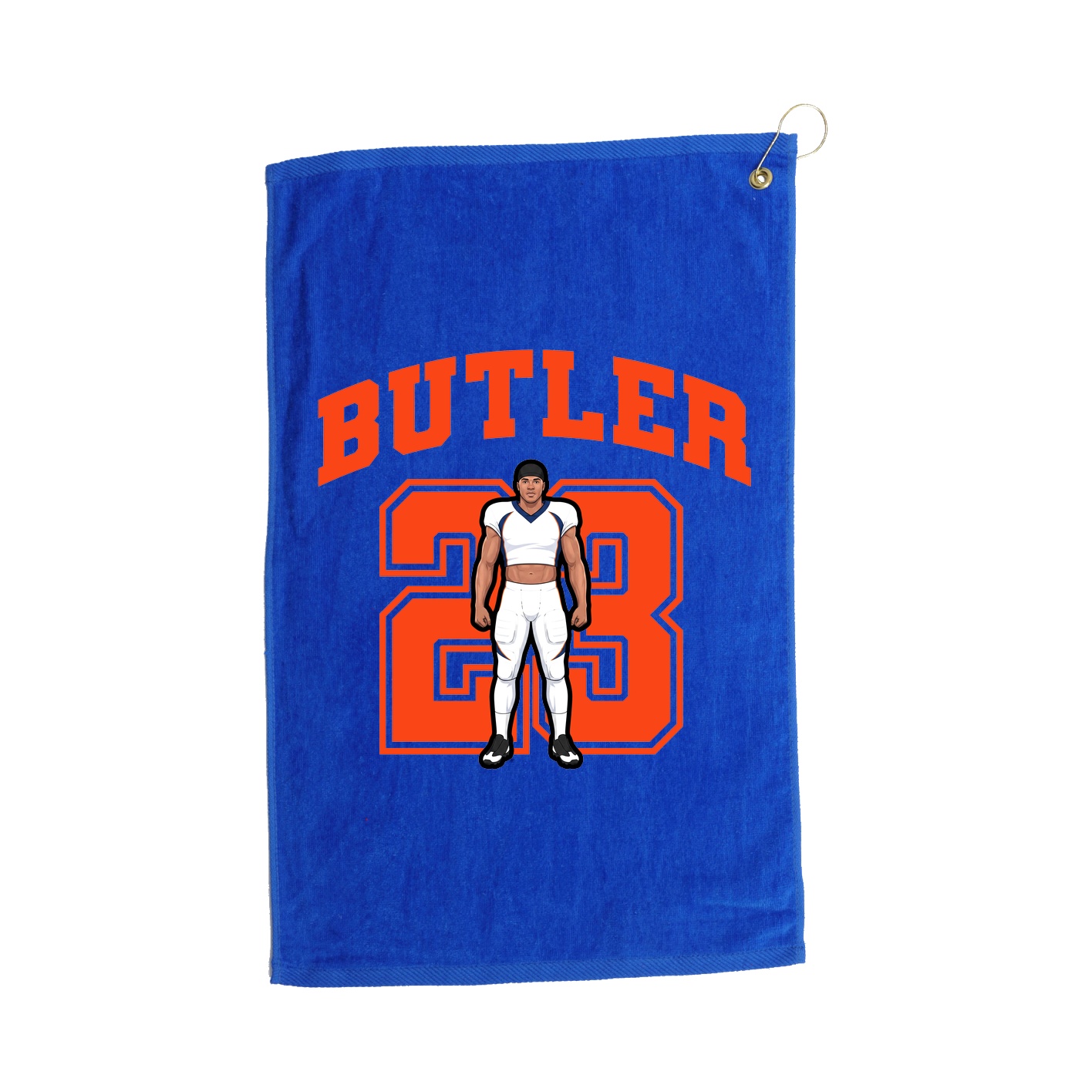 Golf Towel — Number in Royal